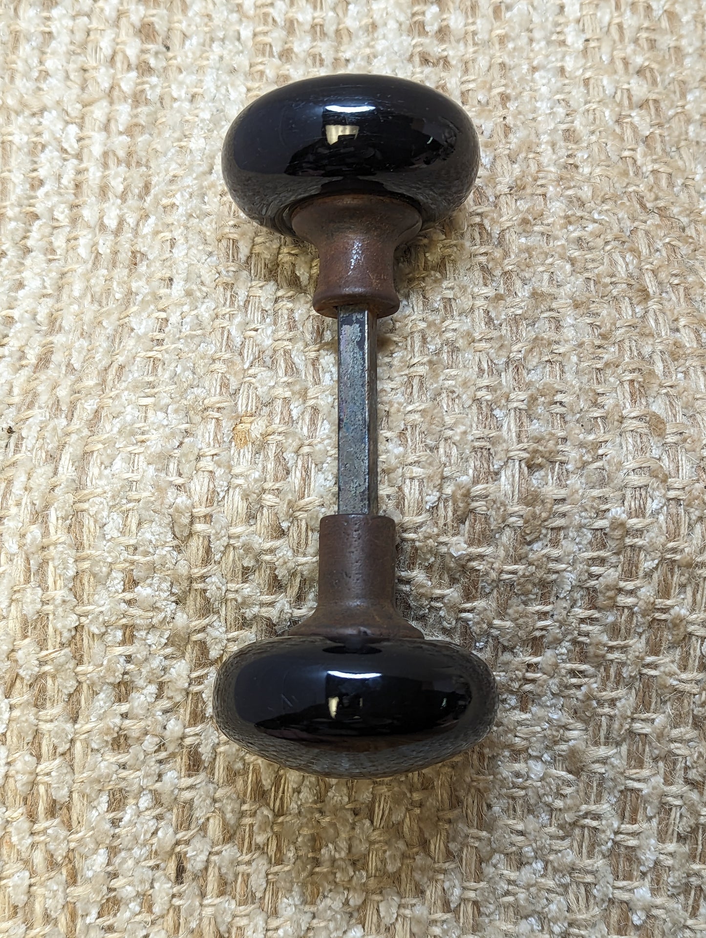 Antique Black Porcelain Door Knob Set Door Hardware