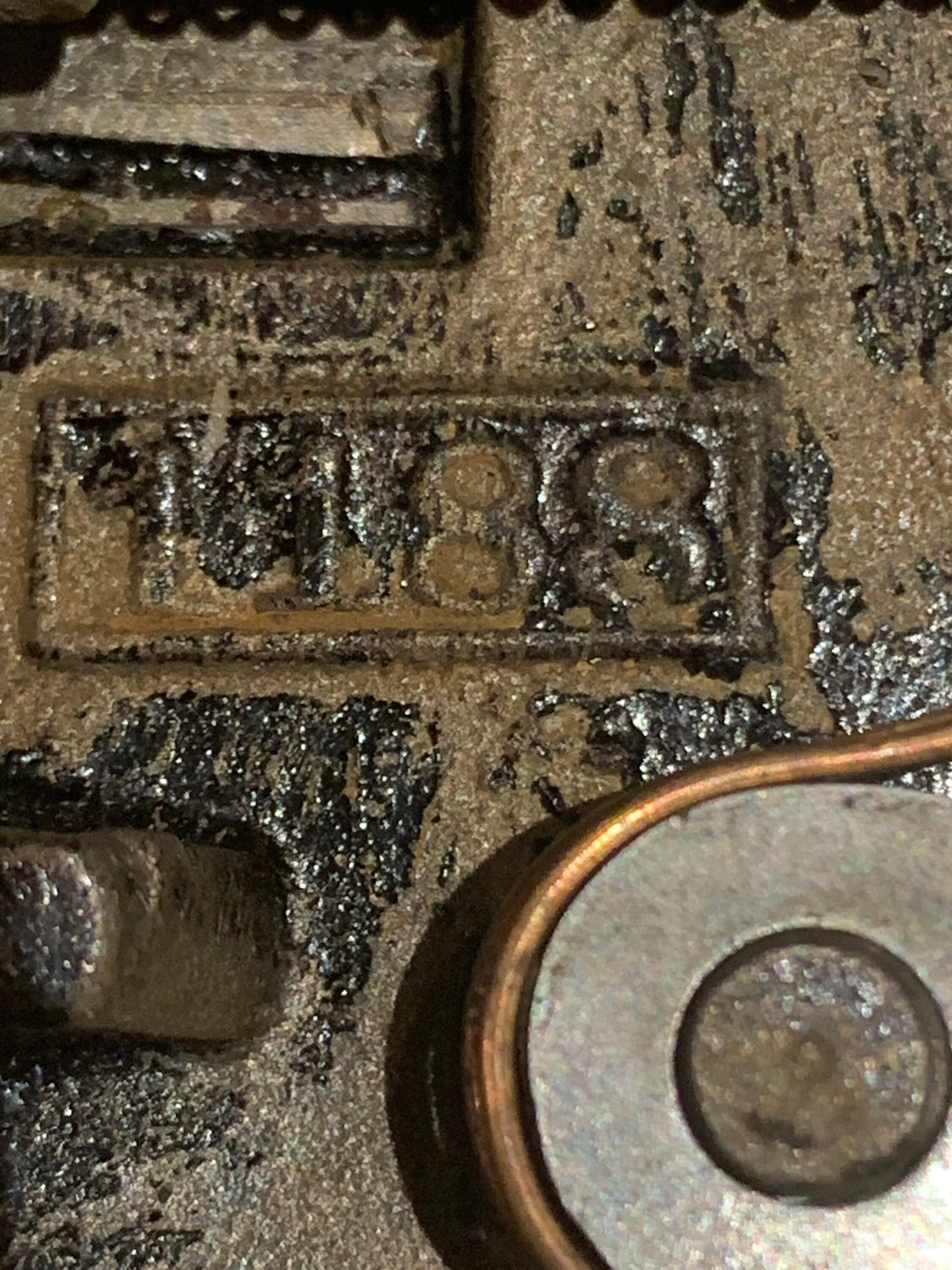 Antique RHCo Exterior Mortise Lock Door Hardware #1188 With Key