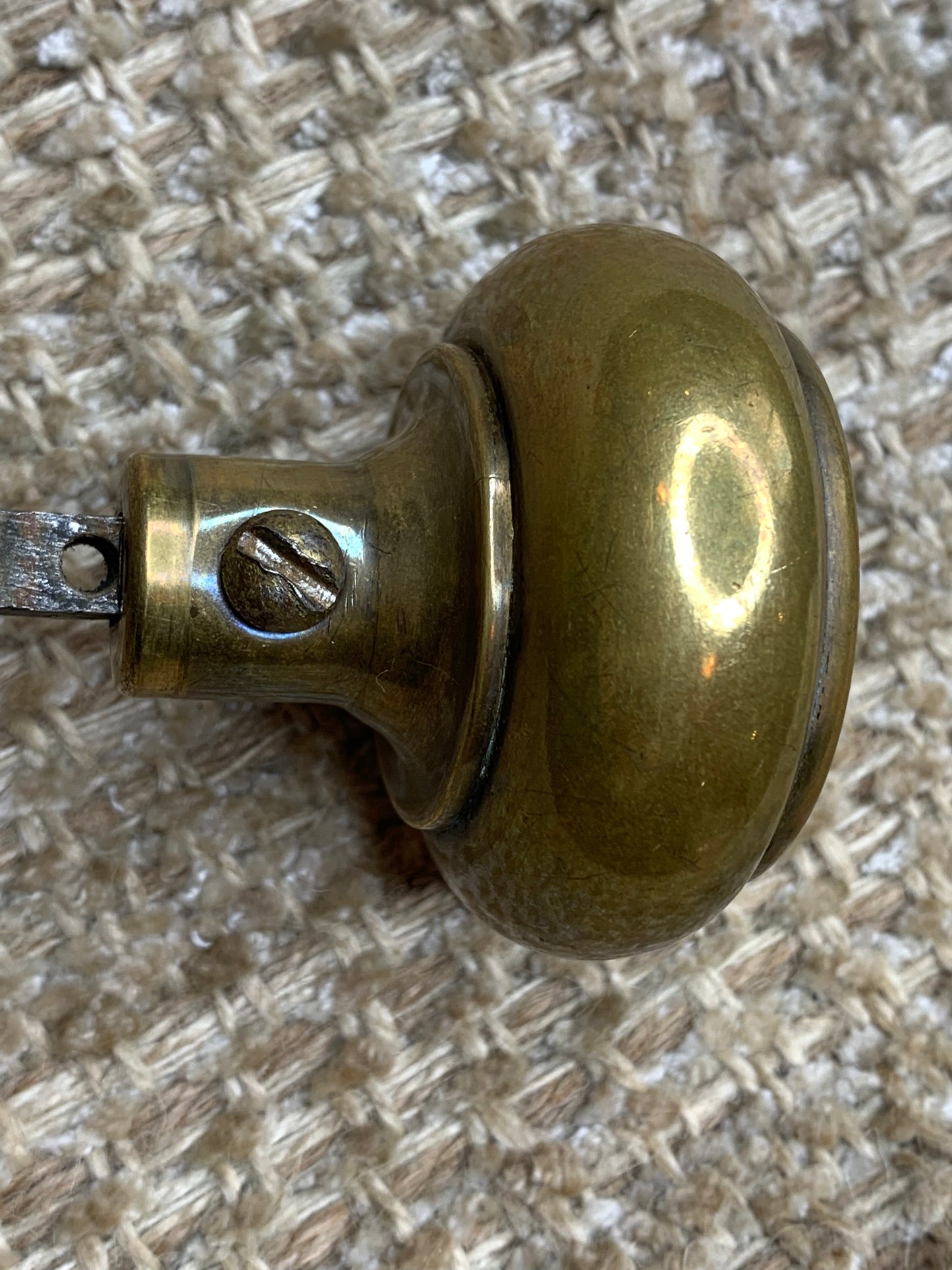 2 1/4" Antique Brass Door Knob Set Door Hardware