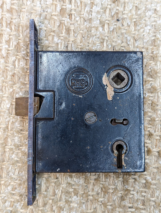 Antique RH Co. Interior Mortise Lock Door Hardware #01199 1/2