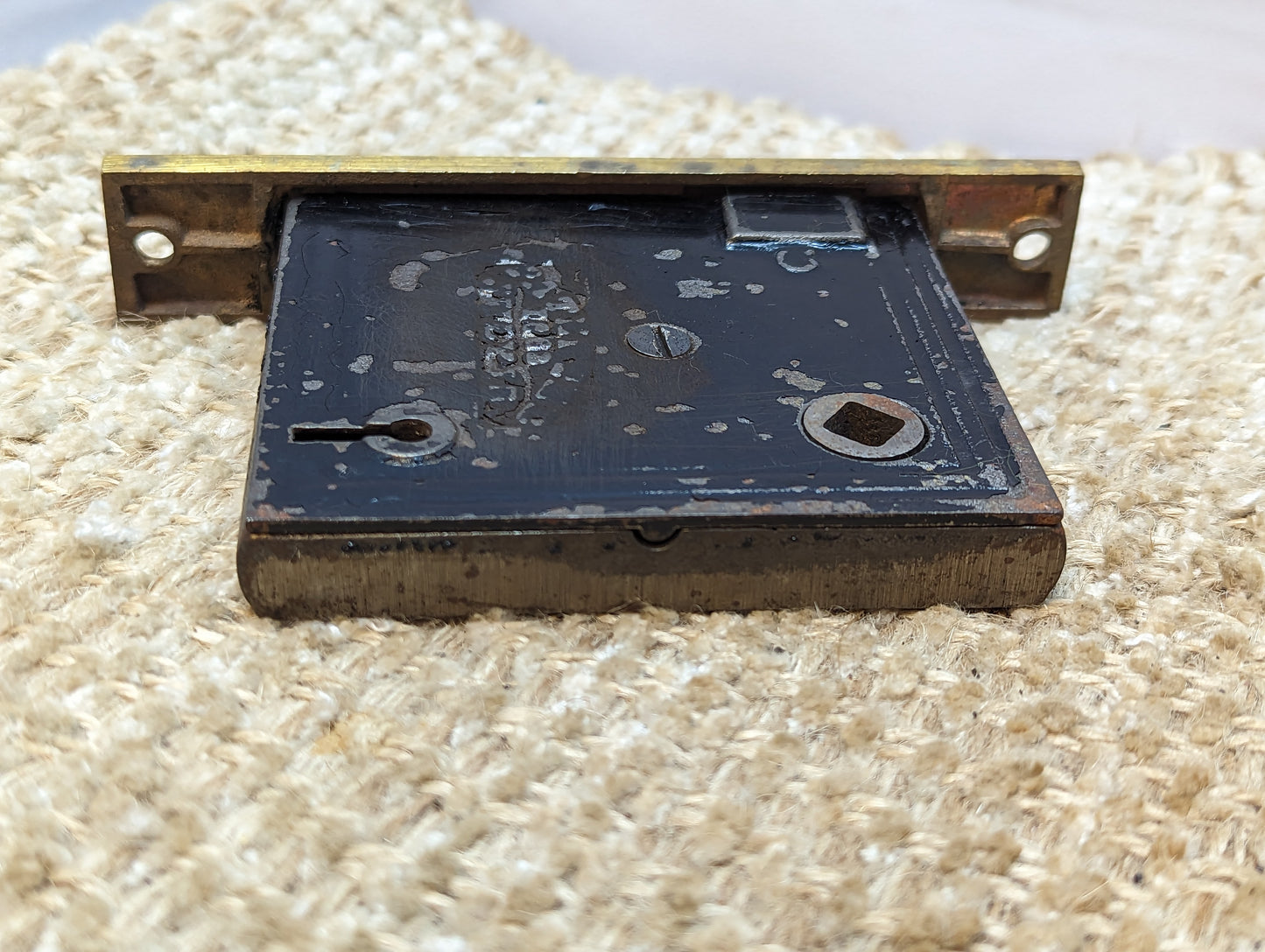 Antique RECo Interior Mortise Lock Door Hardware Pat July 15, 1862