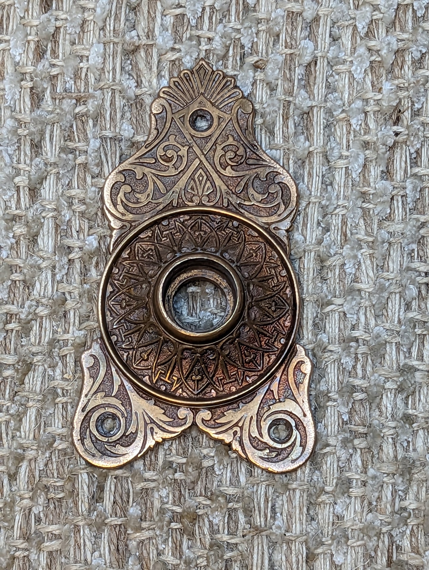 Cast Brass Or Bronze Triangular Knob Rosette Escutcheon #203