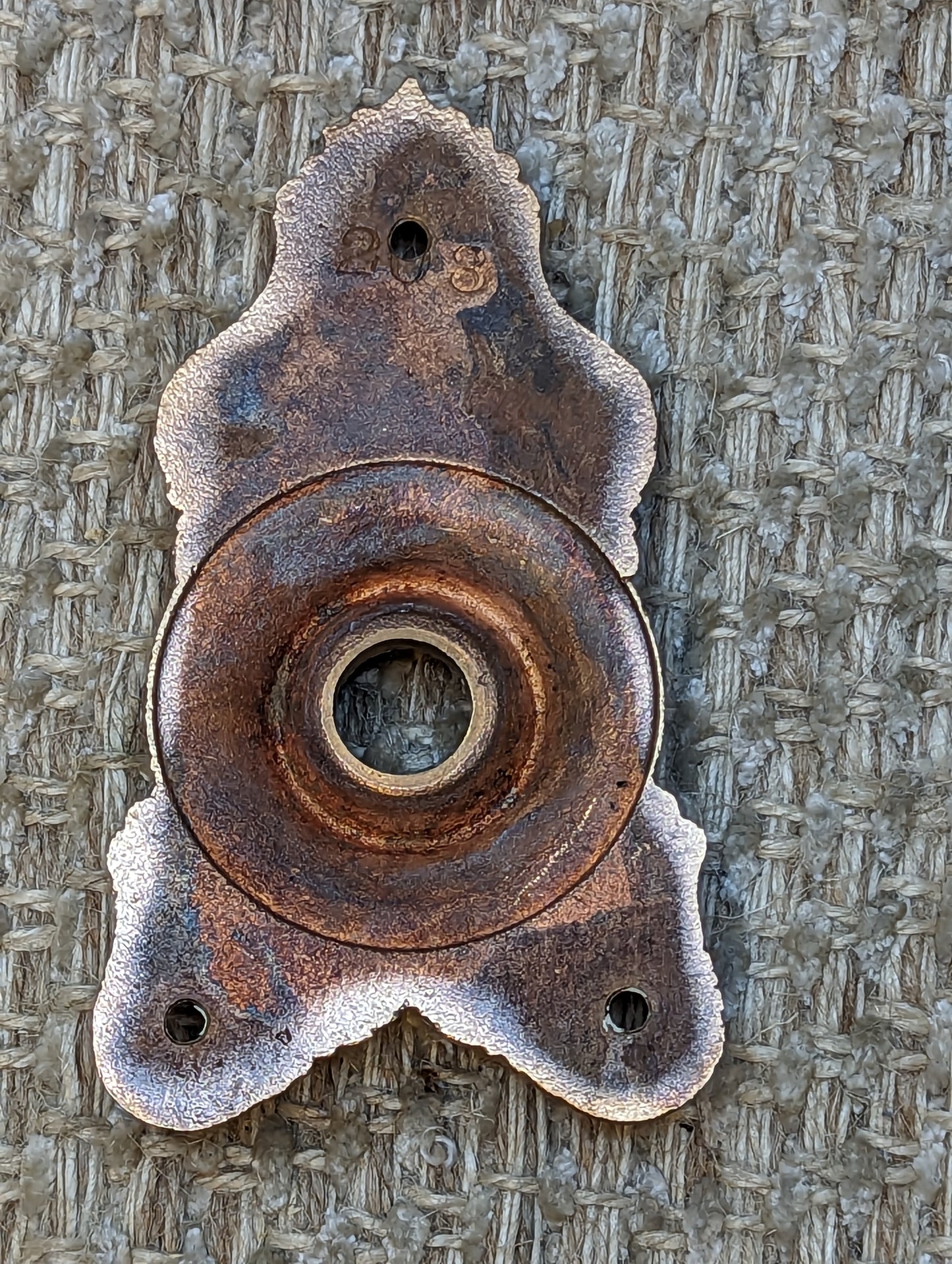 Cast Brass Or Bronze Triangular Knob Rosette Escutcheon #203