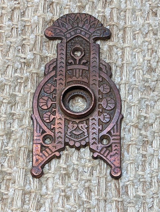 Cast Iron Triangular Knob Rosette Escutcheon