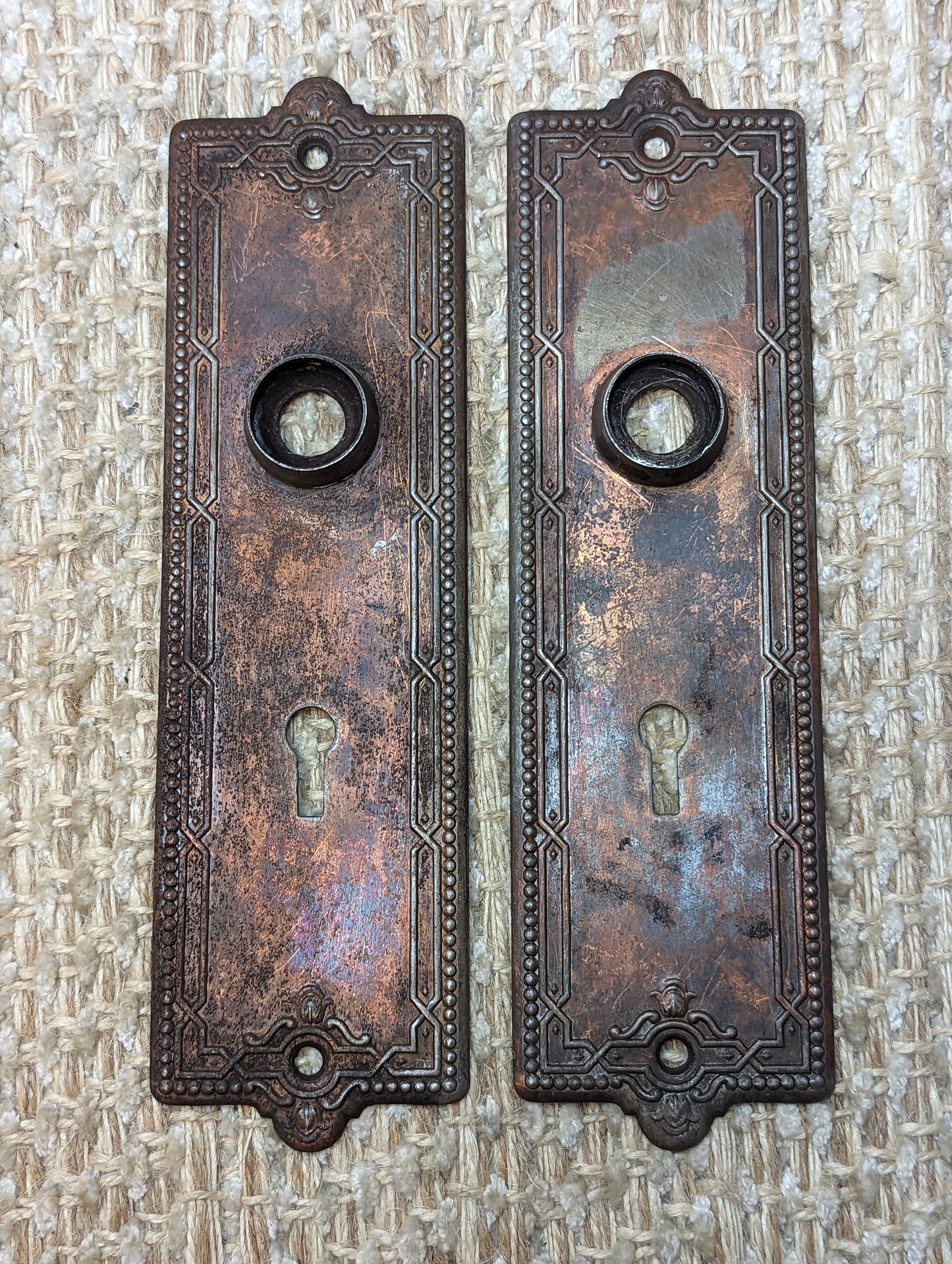 Antique Russell & Erwin  Interior Mortise Lock, Steel Door Knobs and Steel Door Knob Plates