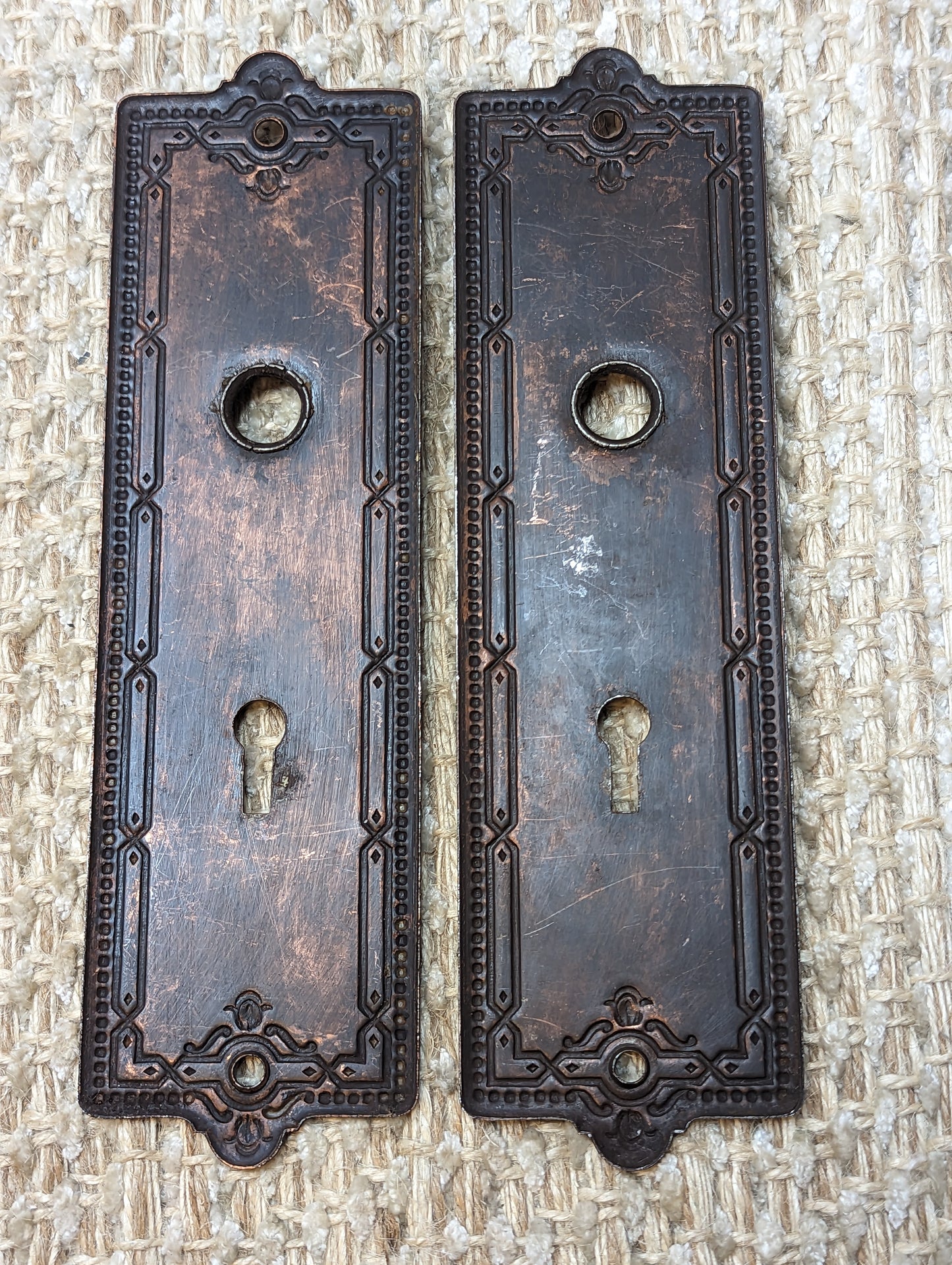 Antique Russell & Erwin  Interior Mortise Lock, Steel Door Knobs and Steel Door Knob Plates