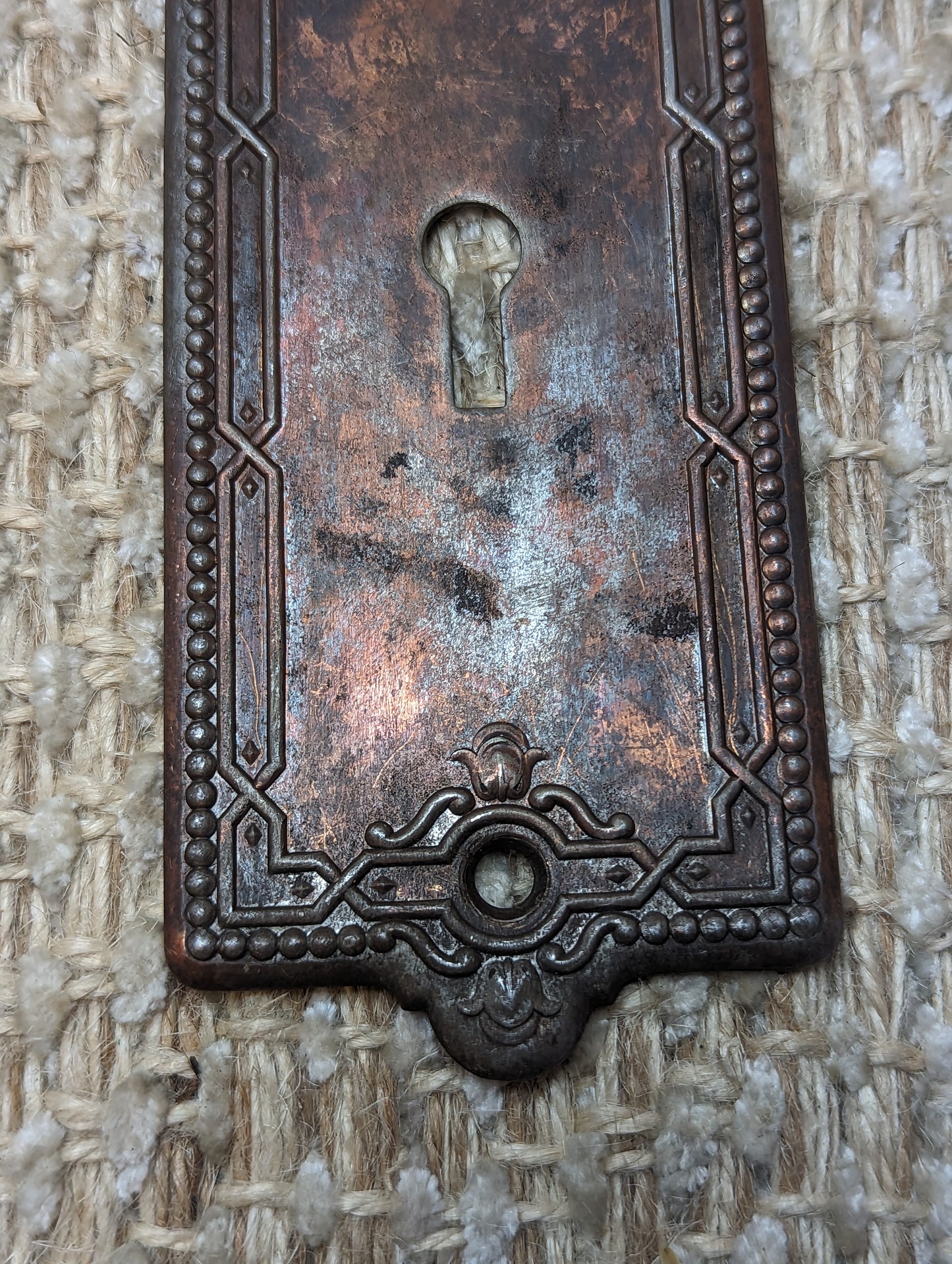 Antique Russell & Erwin  Interior Mortise Lock, Steel Door Knobs and Steel Door Knob Plates