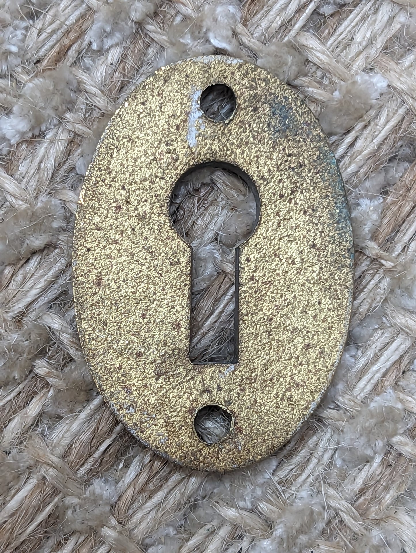 Antique RHCo. Cast Brass Key Hole Cover Escutcheon