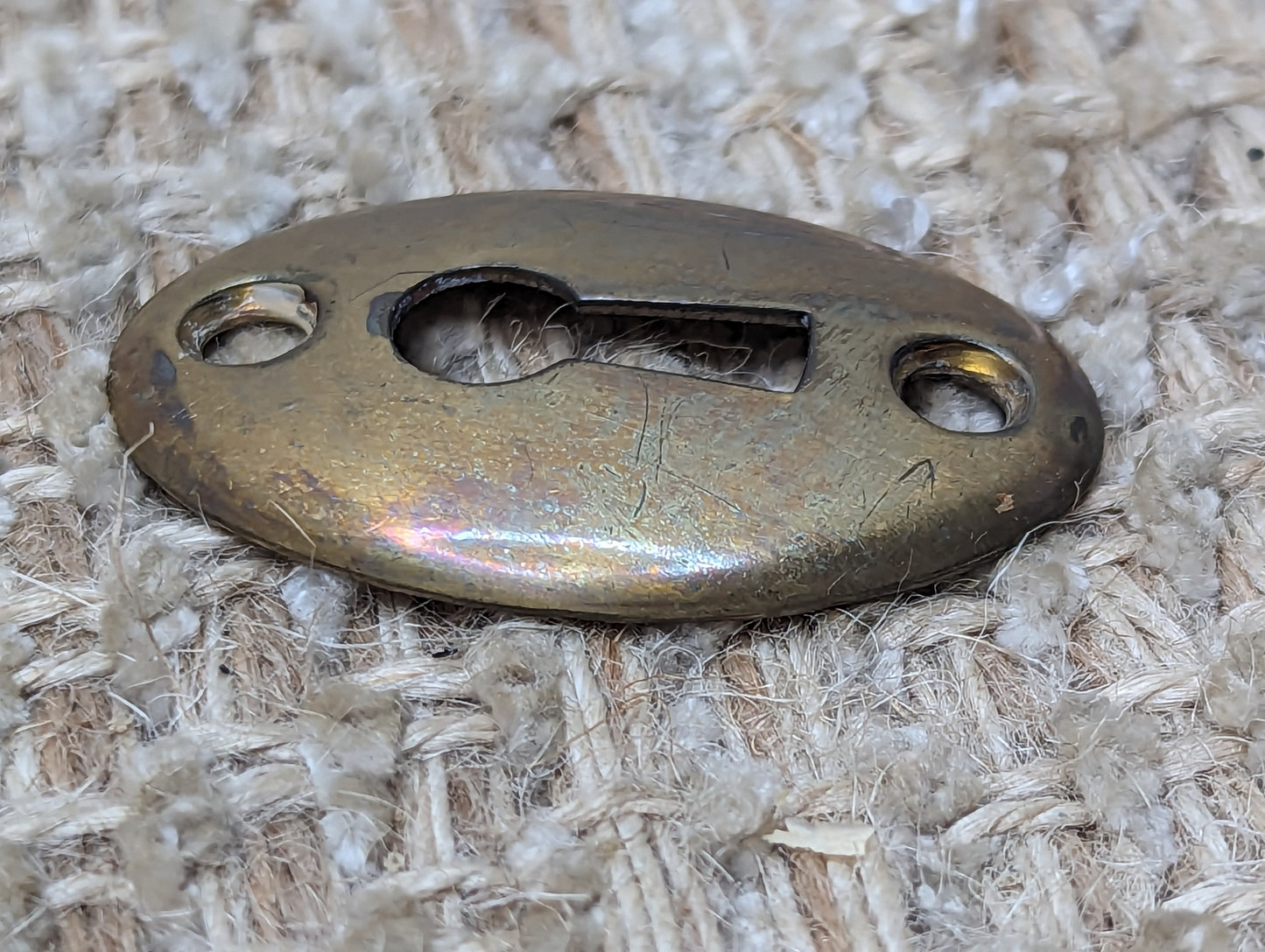 Antique Yale Brass Key Hole Cover Escutcheon