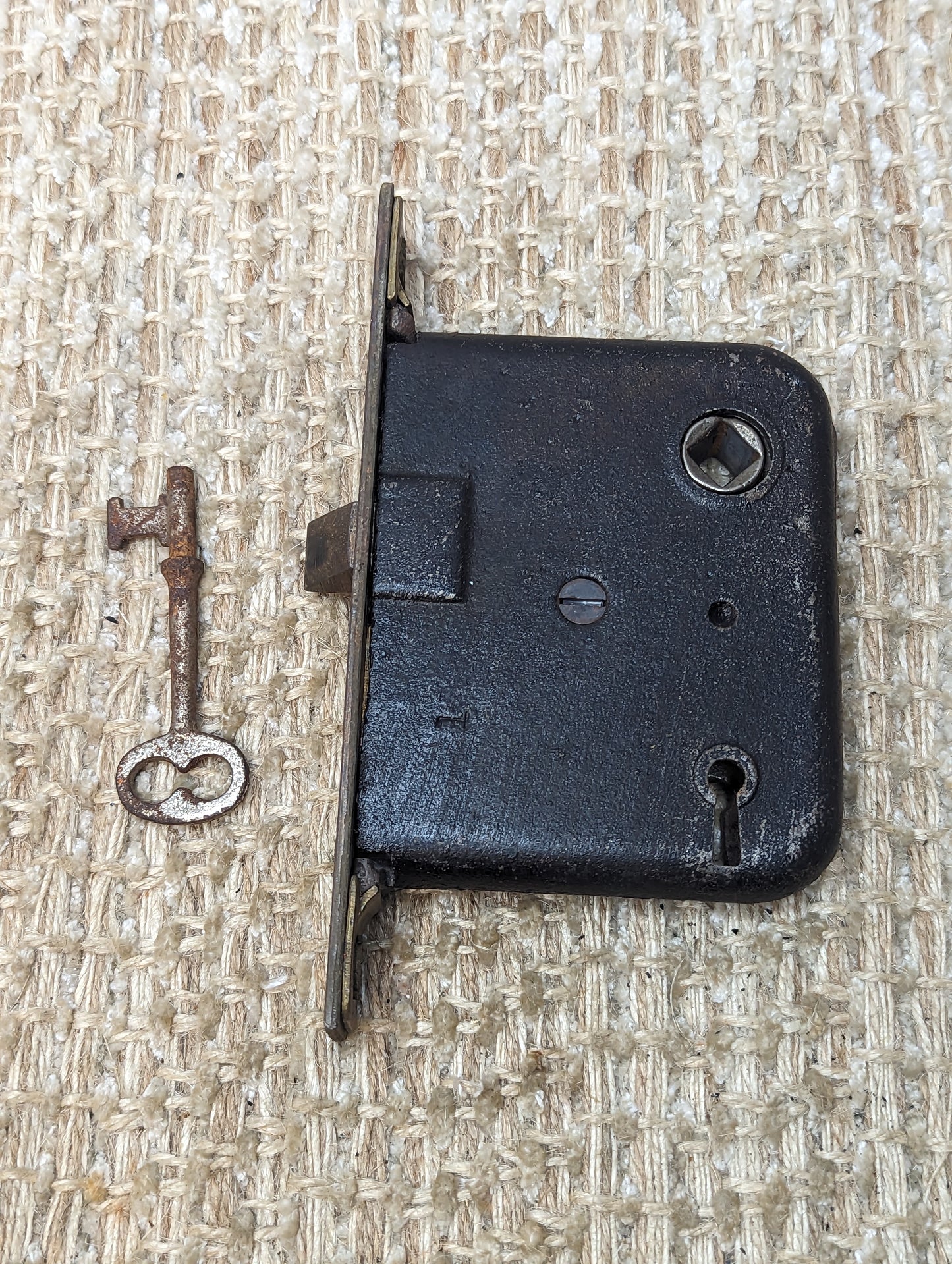 Antique Interior Mortise Lock With Key Door Hardware #3109