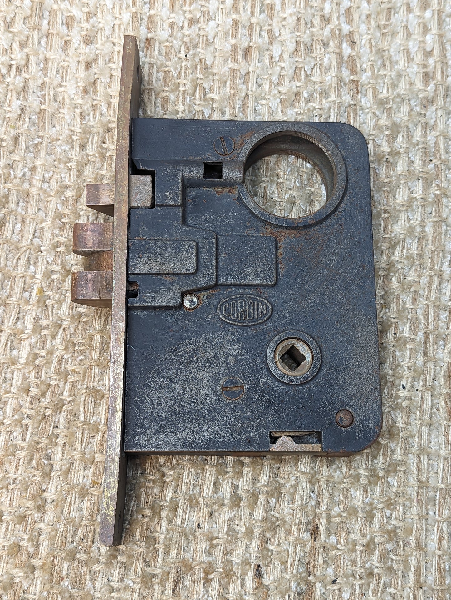 Antique Corbin Exterior Mortise Lock Door Hardware #1387L