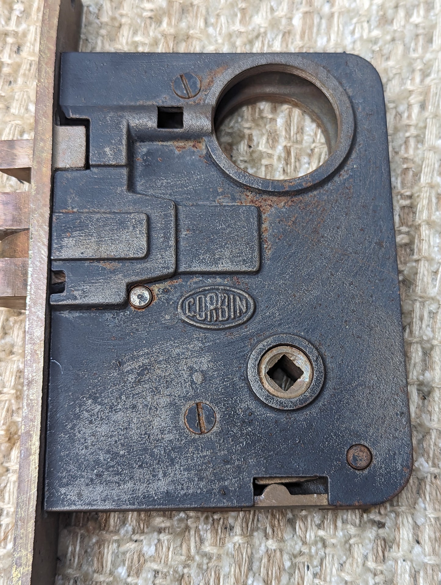 Antique Corbin Exterior Mortise Lock Door Hardware #1387L