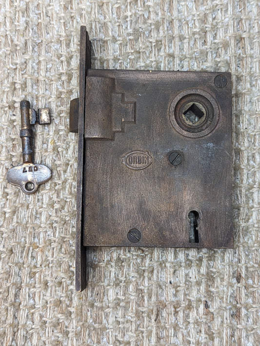 Antique Corbin Exterior Mortise Lock With Key Door Hardware #5550