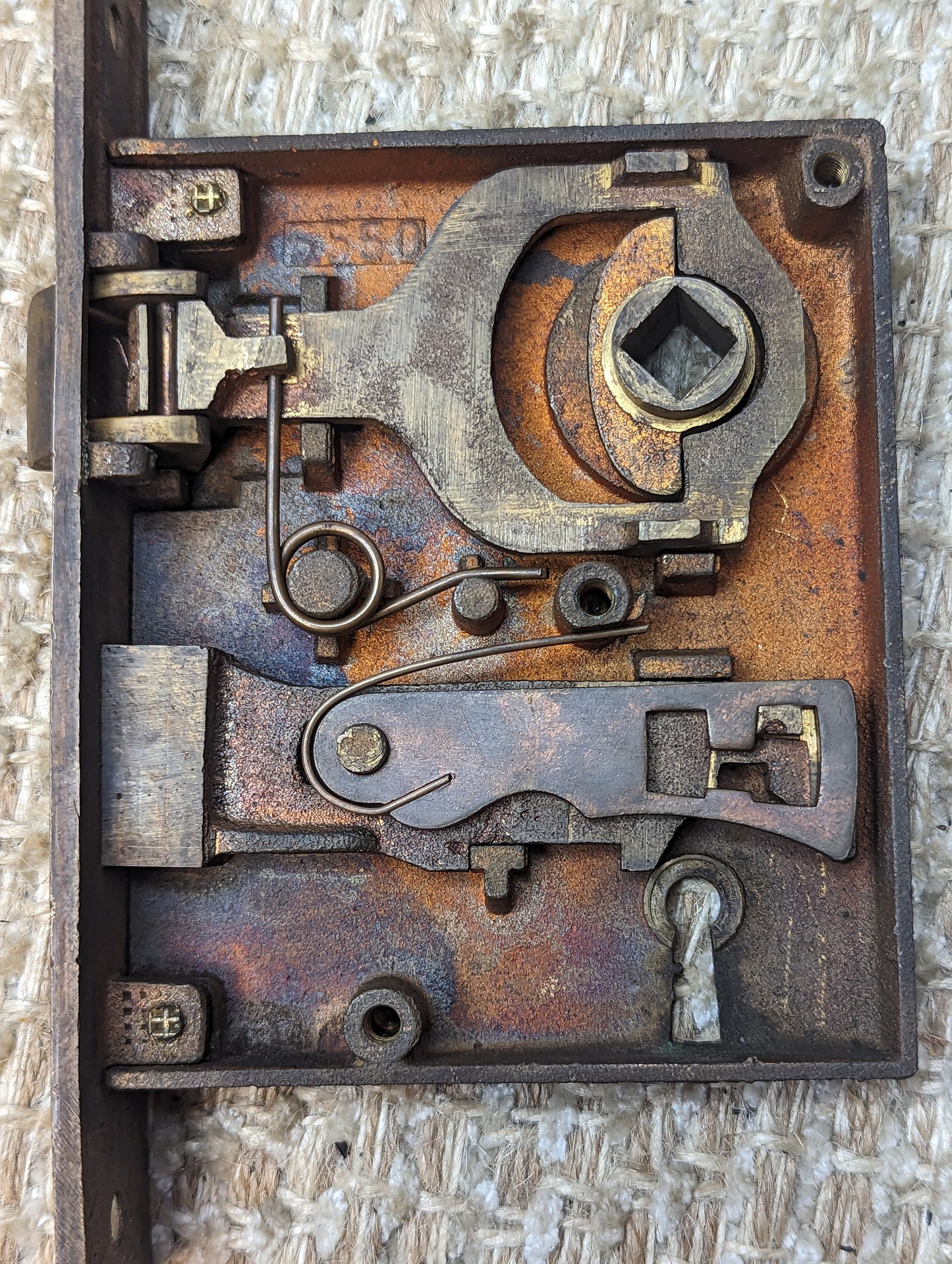 Antique Corbin Exterior Mortise Lock With Key Door Hardware #5550