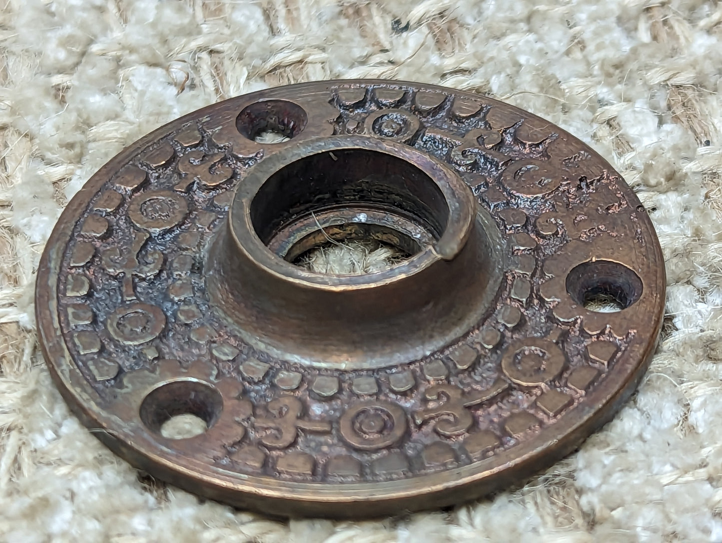 Cast Brass Or Bronze Knob Rosette Escutcheon