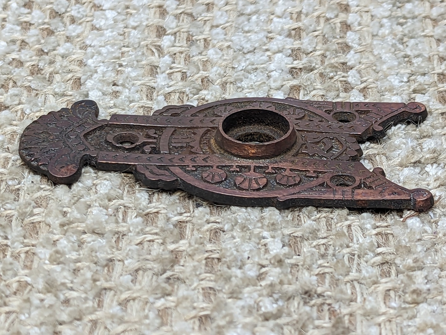 Cast Iron Triangular Knob Rosette Escutcheon