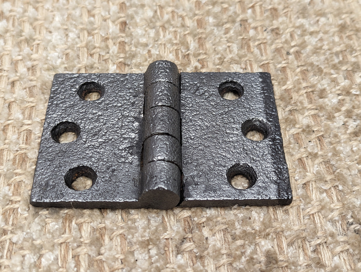 3 3/4" x 2 1/2" Antique Cast Iron Butt Hinge