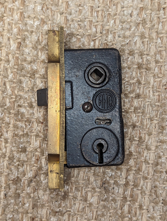 Antique RHCo Rabbeted Interior Mortise Lock Door Hardware #958