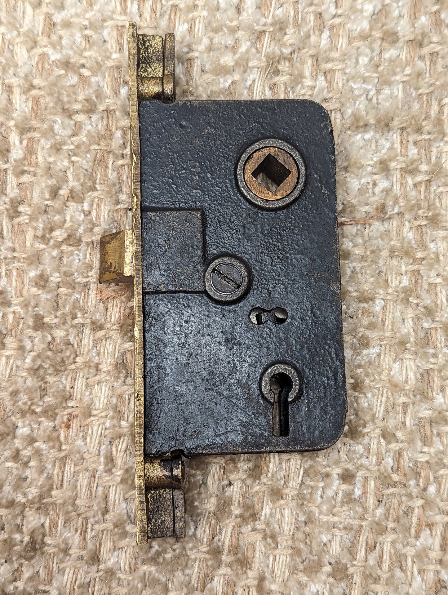 Antique  Rabbeted Interior Mortise Lock Door Hardware #3/8