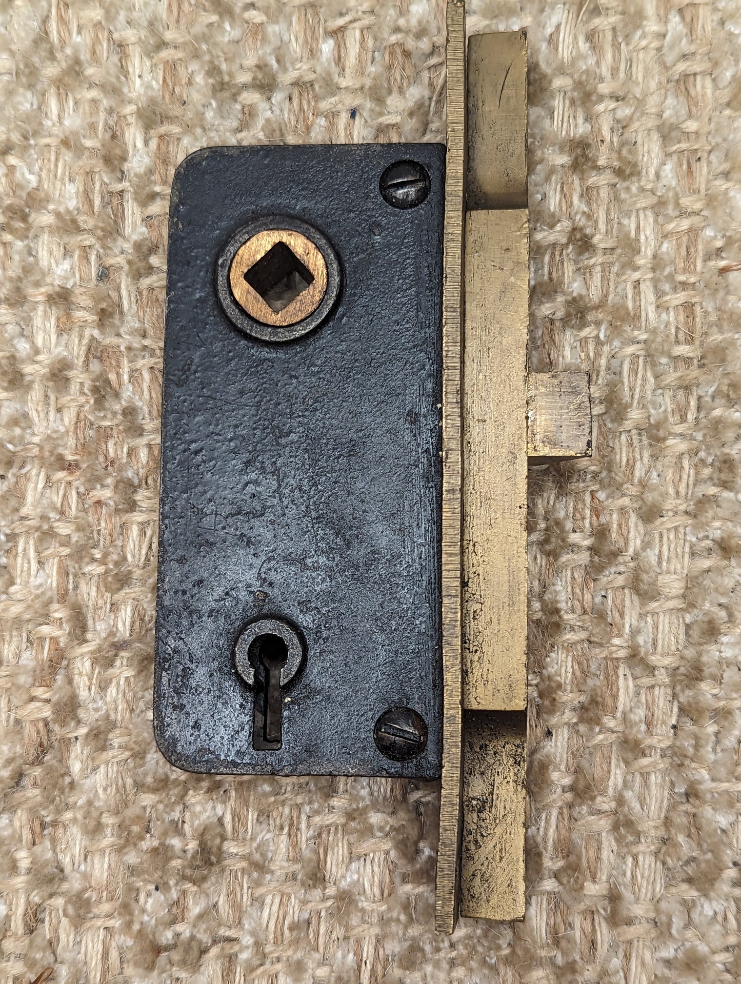 Antique  Rabbeted Interior Mortise Lock Door Hardware #3/8