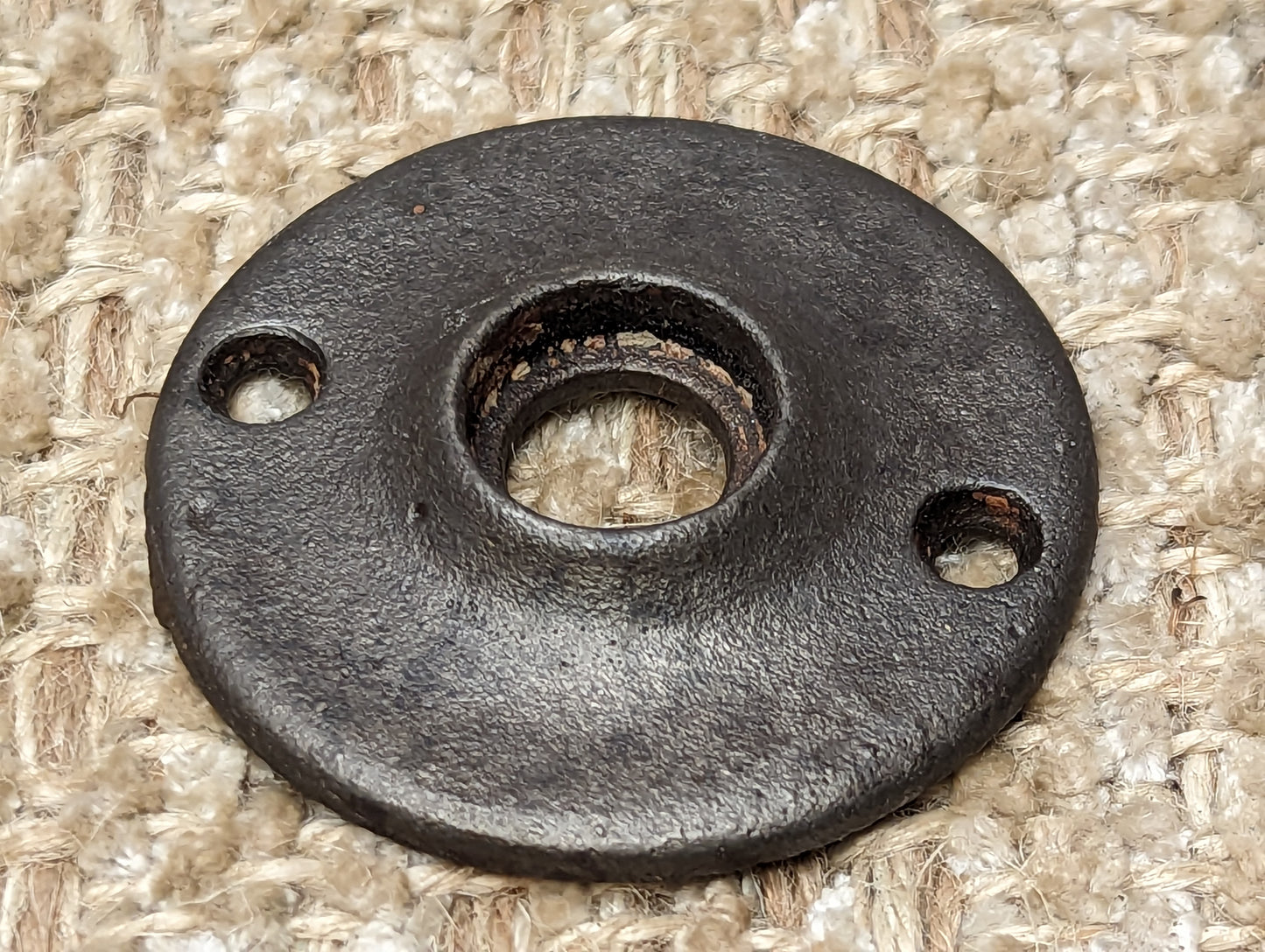 2 1/16" Antique Cast Iron Rosette Escutcheon For Door Knob