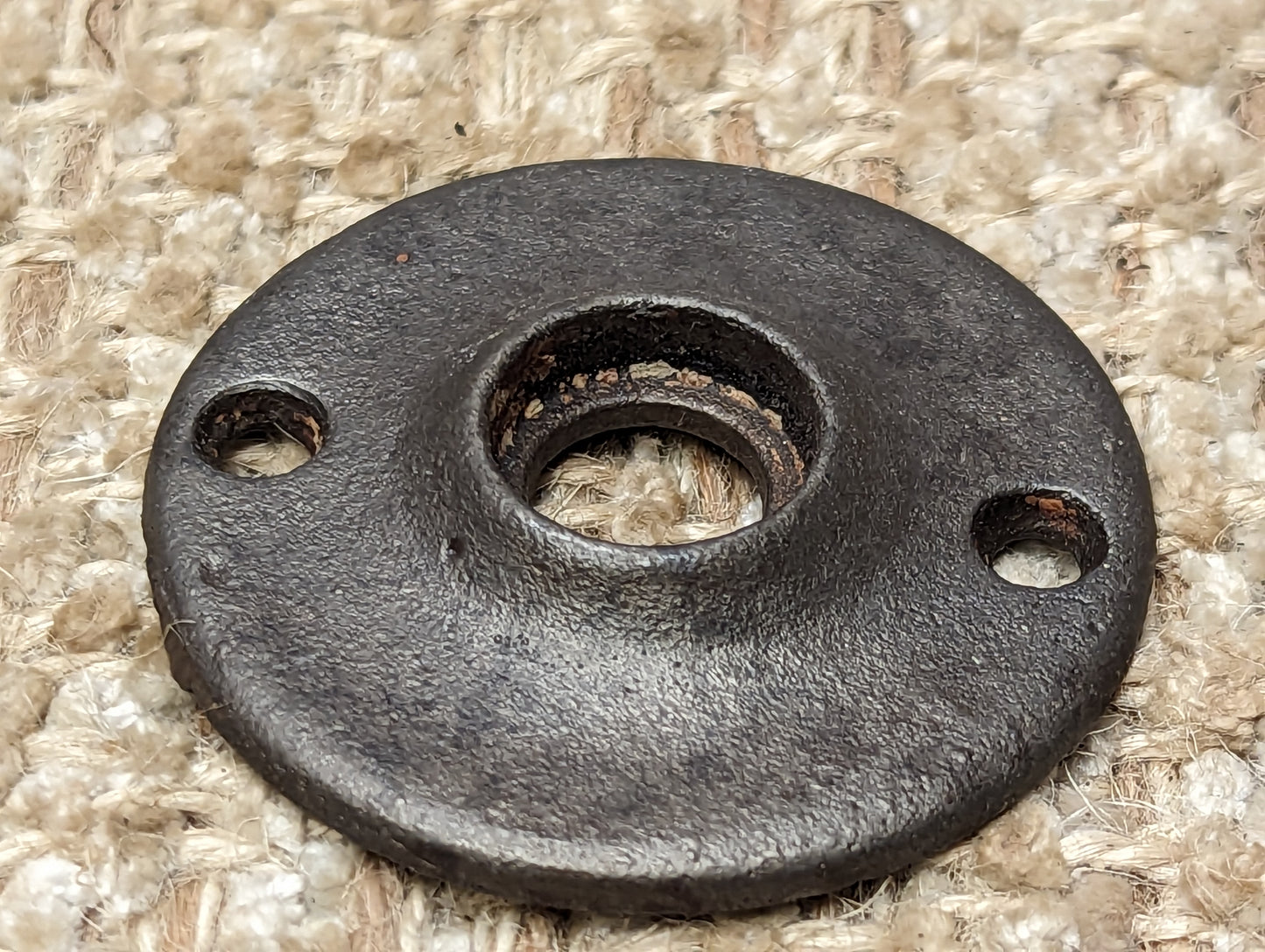 2 1/16" Antique Cast Iron Rosette Escutcheon For Door Knob