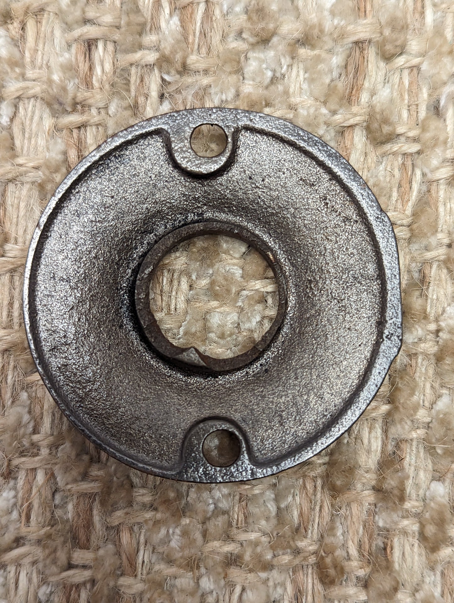 2" Antique Cast Iron Rosette Escutcheon For Door Knob