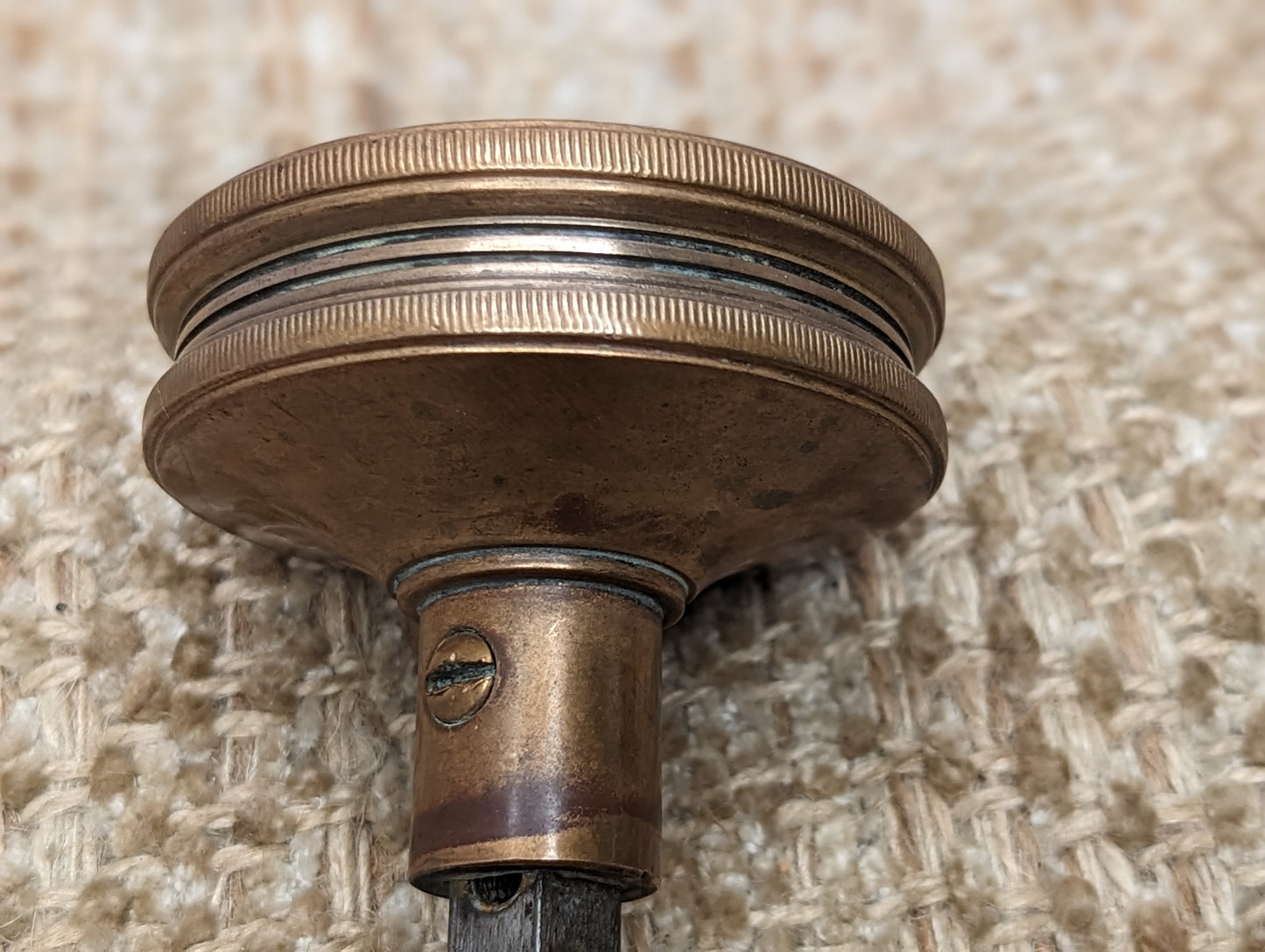 2 7/16" & 2 1/8"  Antique Corbin Decorative Brass Door Knob Circa 1881