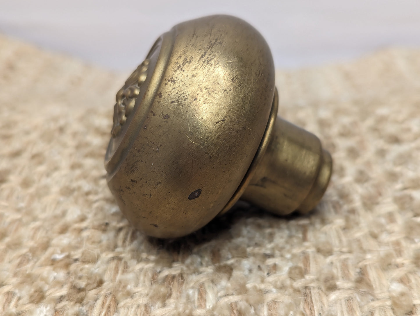 2 1/4" Antique Russell & Erwin "Roland" Decorative Brass Door Knob Circa 1909