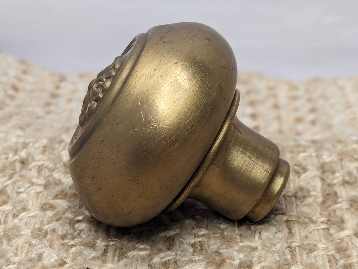 2 1/4" Antique Russell & Erwin "Roland" Decorative Brass Door Knob Circa 1909