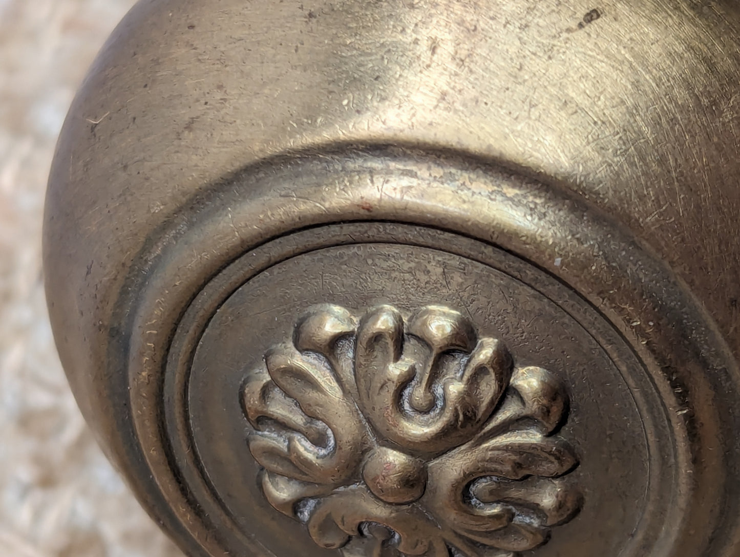 2 1/4" Antique Russell & Erwin "Roland" Decorative Brass Door Knob Circa 1909