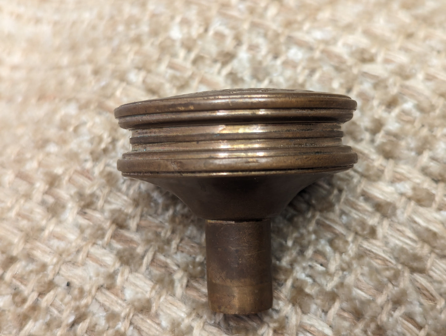 2 1/4" Antique Corbin Decorative Cast Brass Drum Door Knob Circa 1894