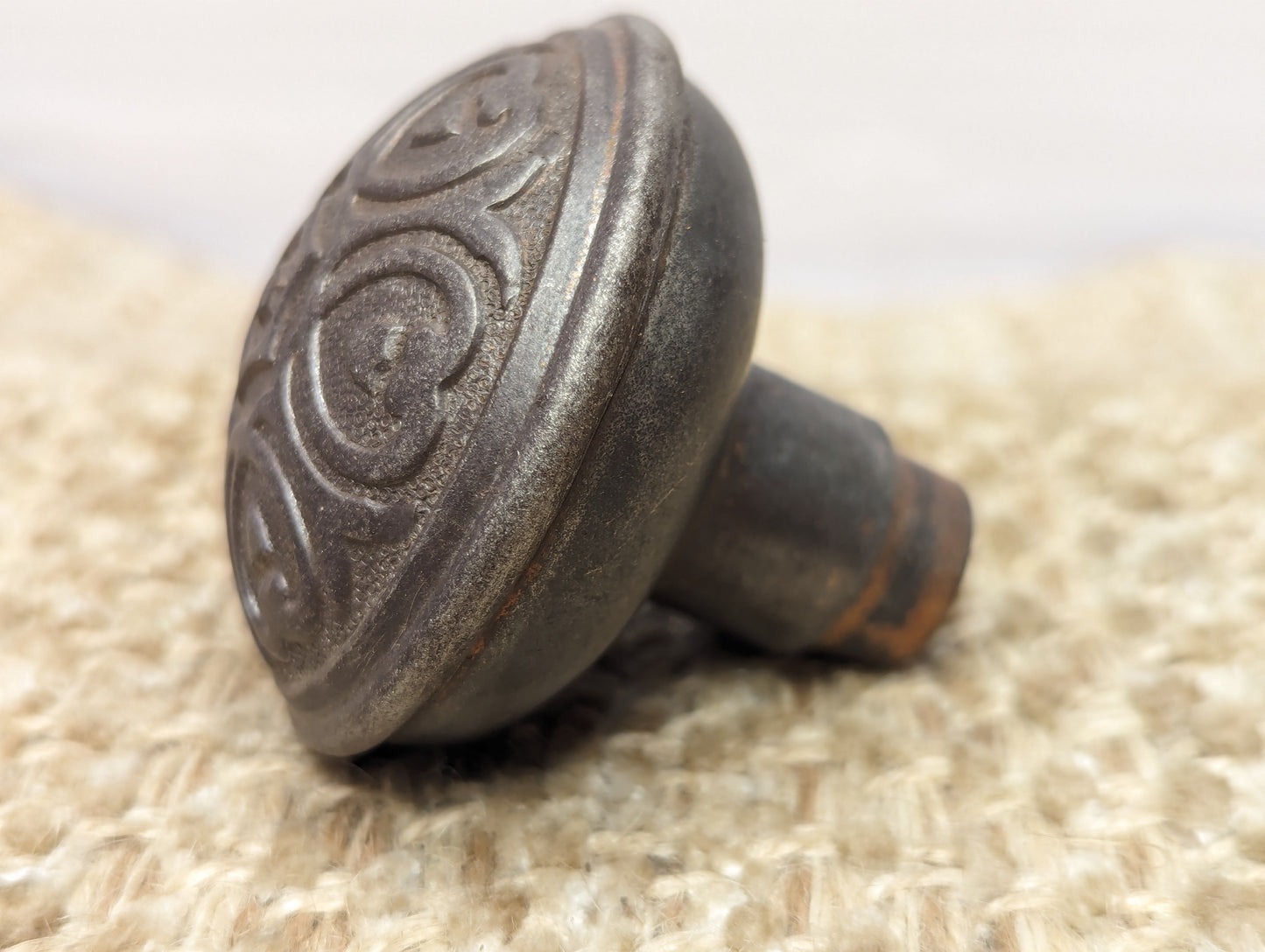 2 1/4" Antique Yale & Towne "Florian" Decorative Steel Door Knob Circa 1905