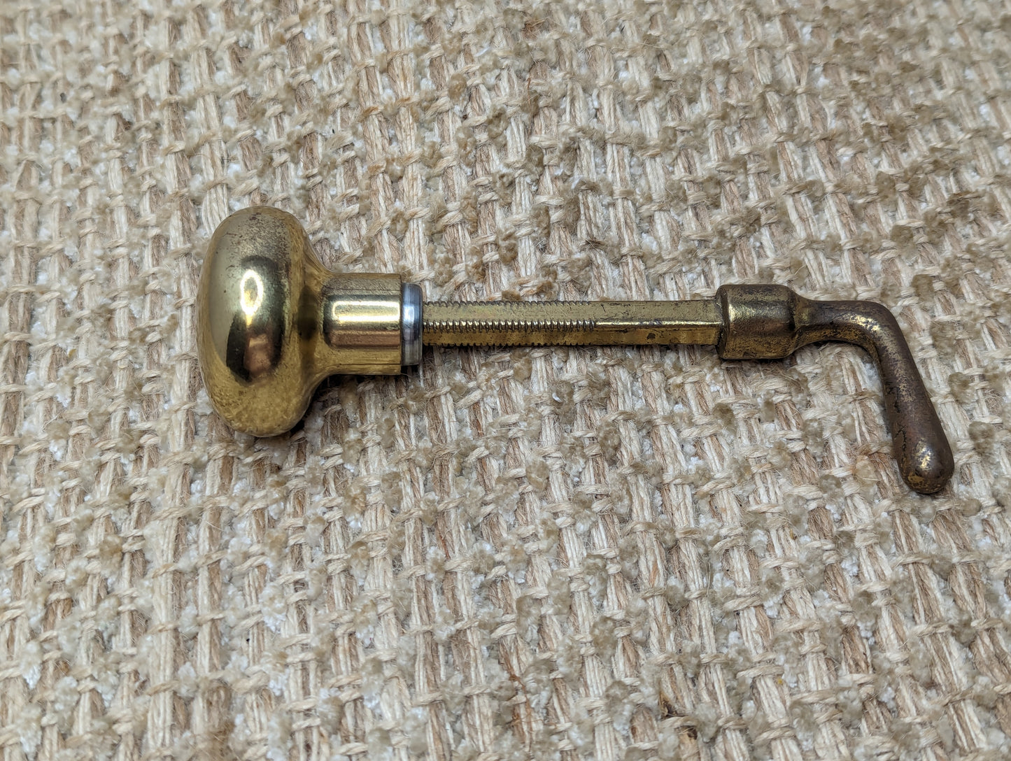 1 3/4" Antique Brass Door Knob With Steel Lever