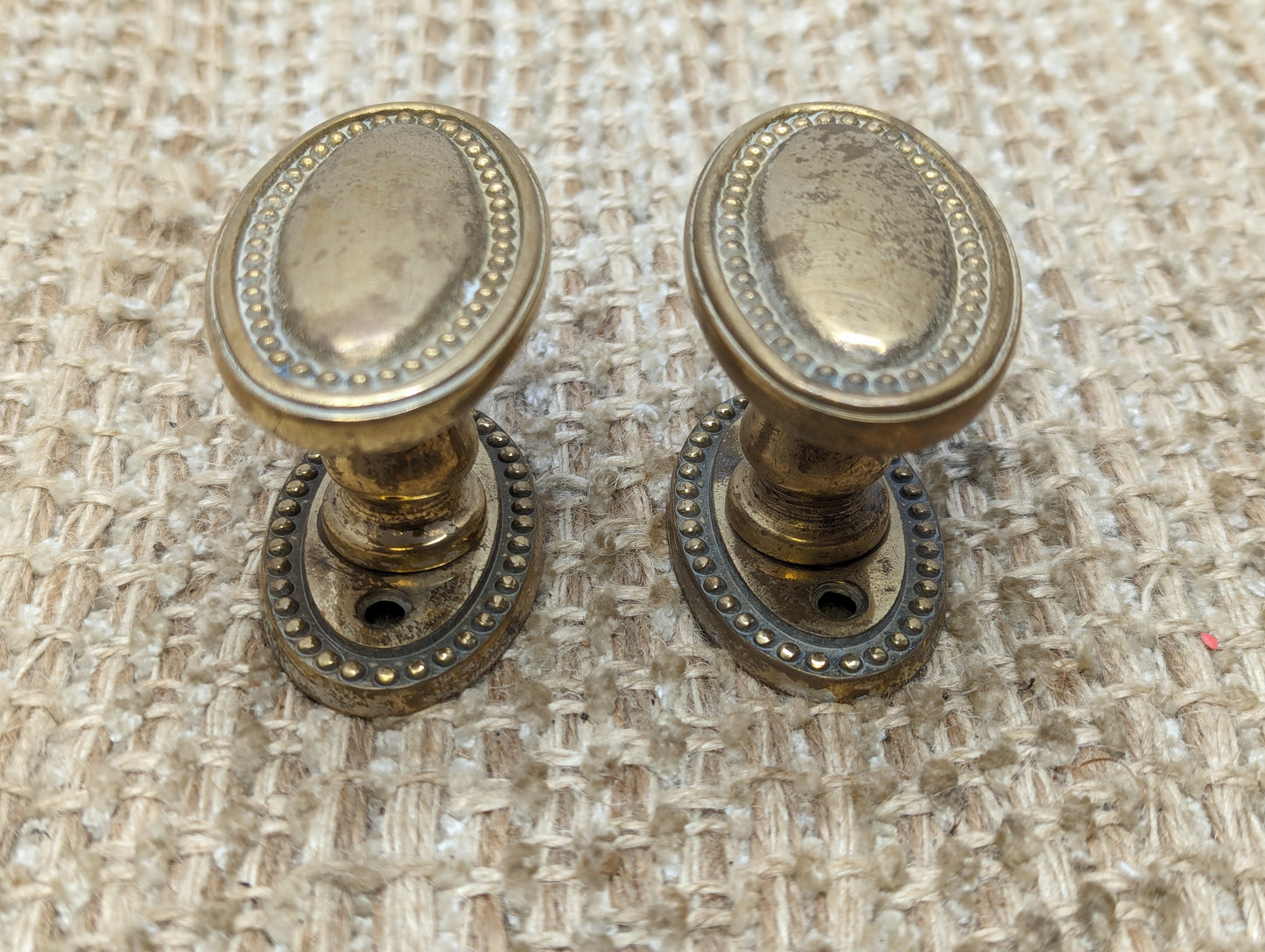 Reproduction Brass Door Knobs & Stamped Brass Rosette