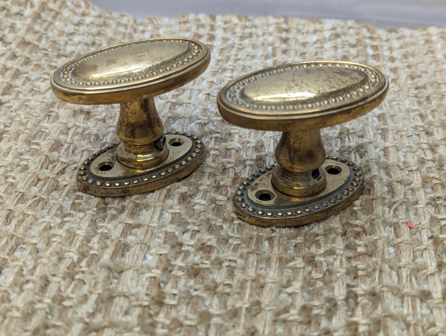 Reproduction Brass Door Knobs & Stamped Brass Rosette