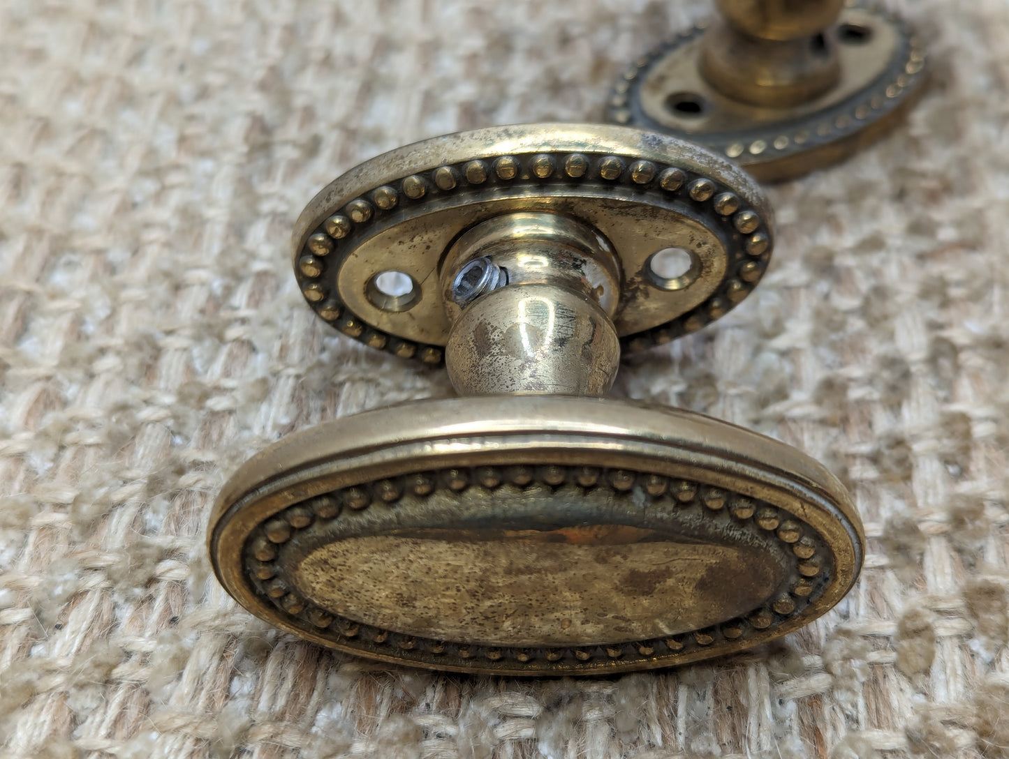 Reproduction Brass Door Knobs & Stamped Brass Rosette