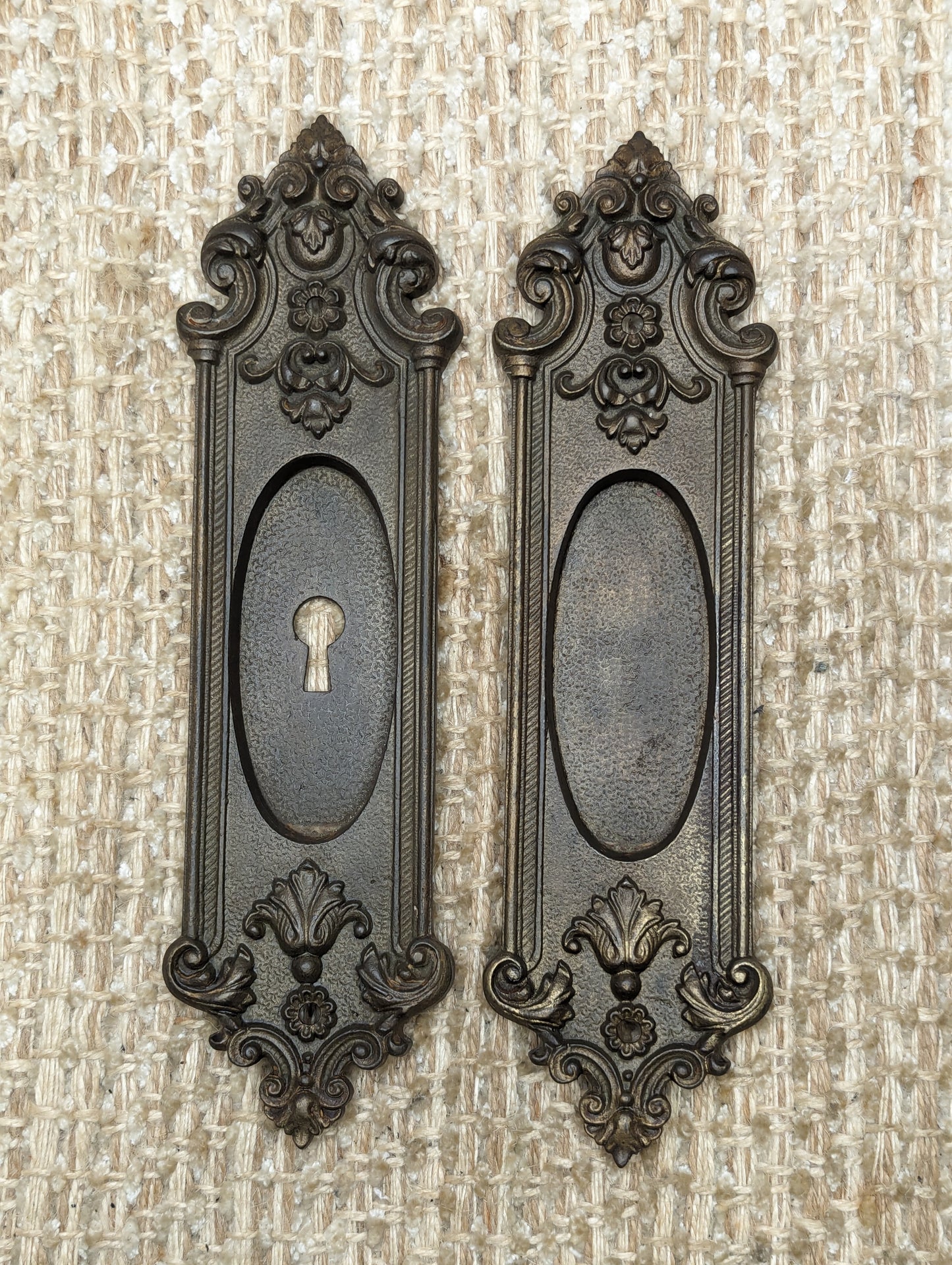 Antique Cast Iron Pocket Door Hardware Pulls