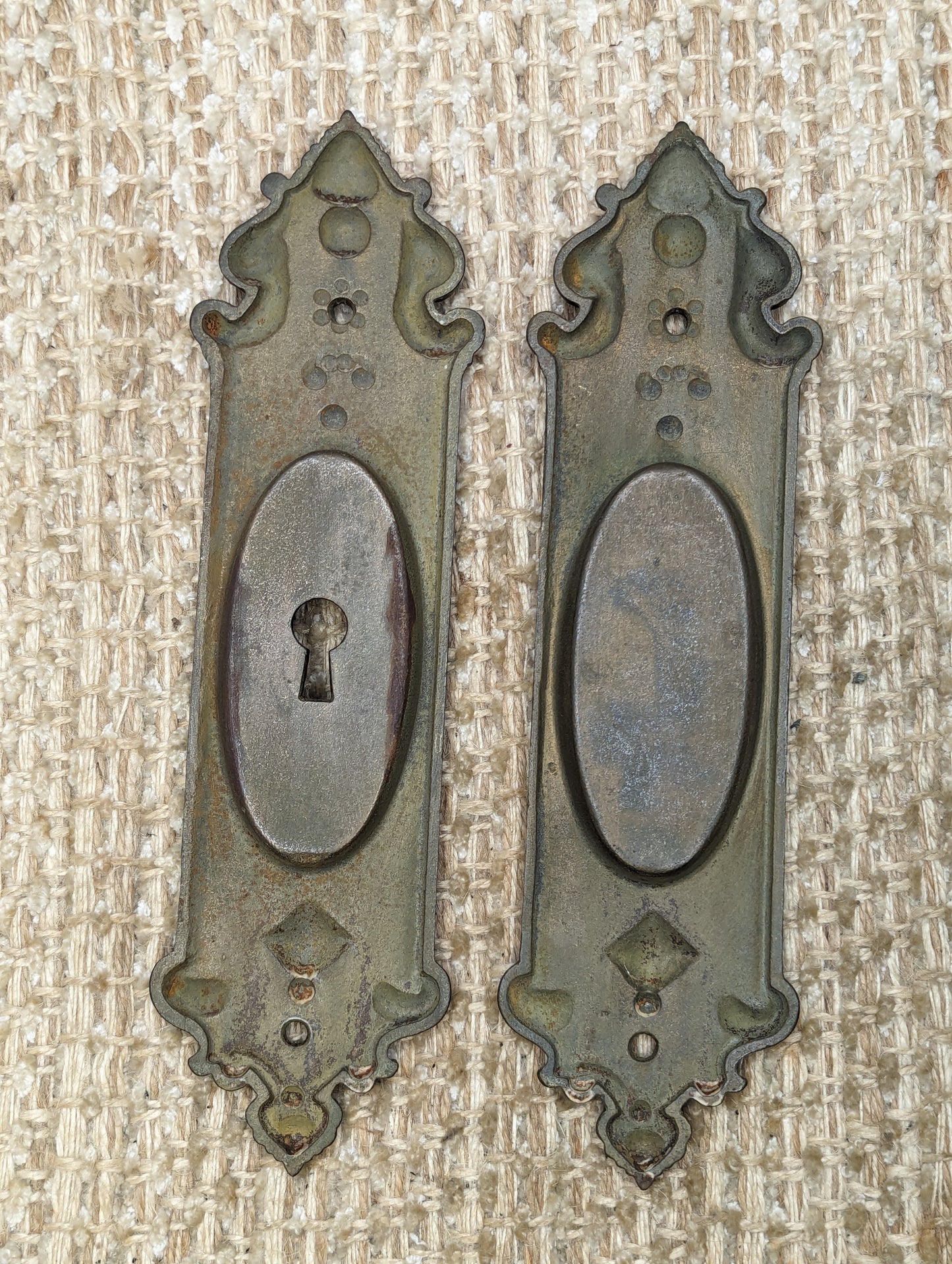 Antique Cast Iron Pocket Door Hardware Pulls