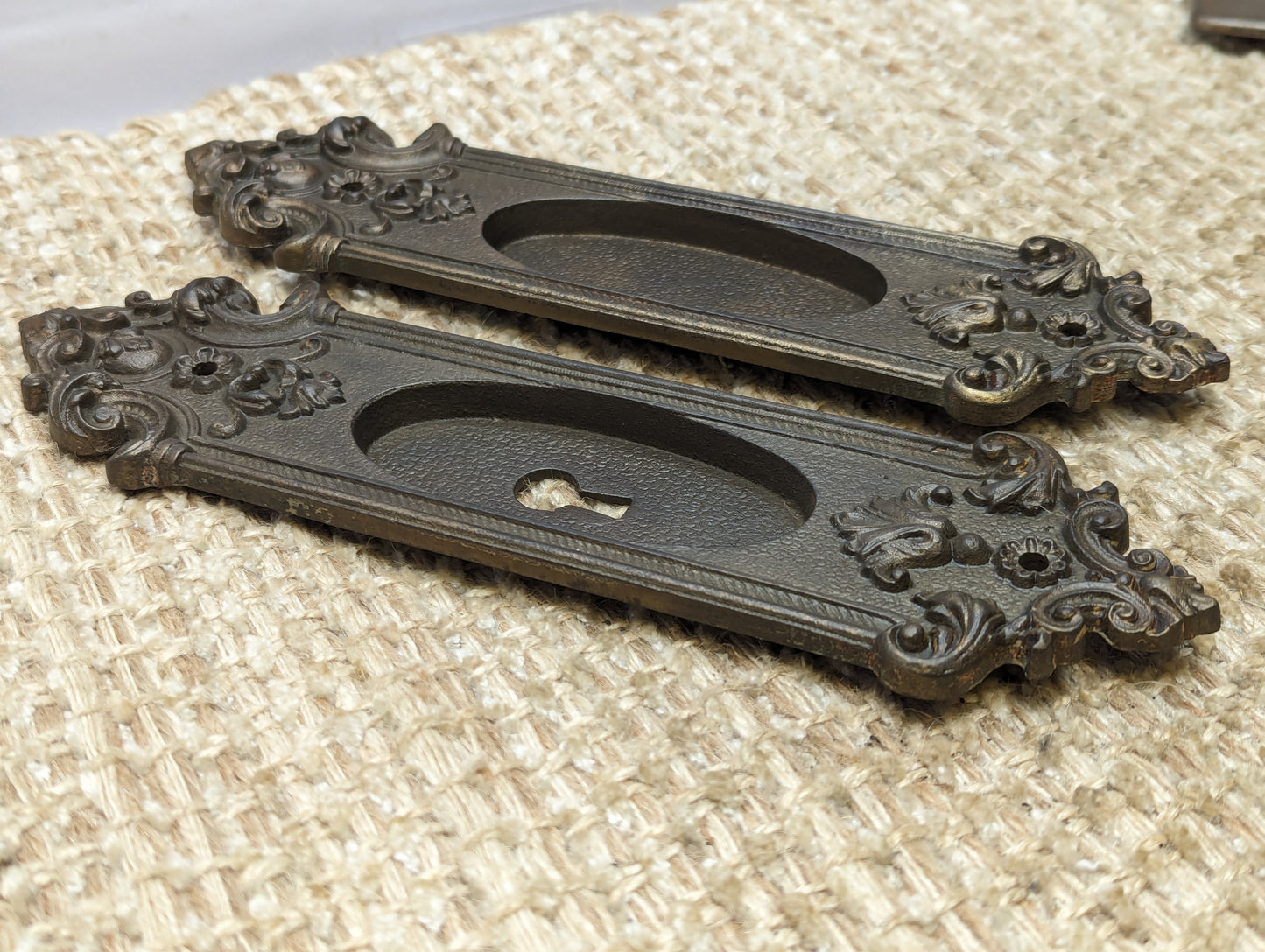 Antique Cast Iron Pocket Door Hardware Pulls