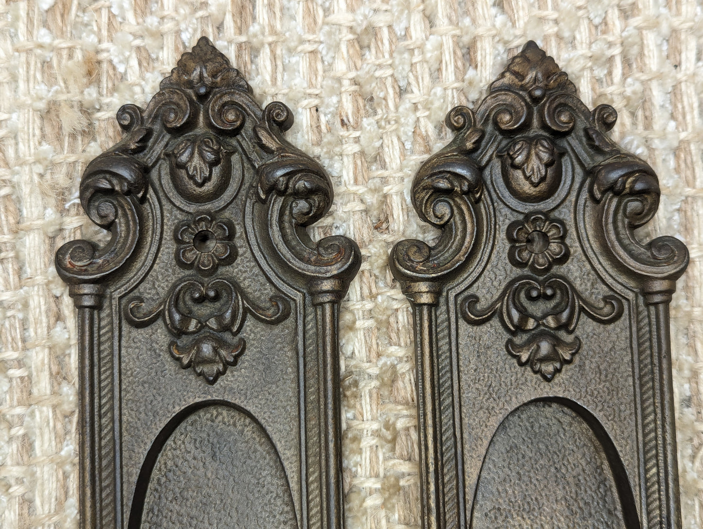 Antique Cast Iron Pocket Door Hardware Pulls