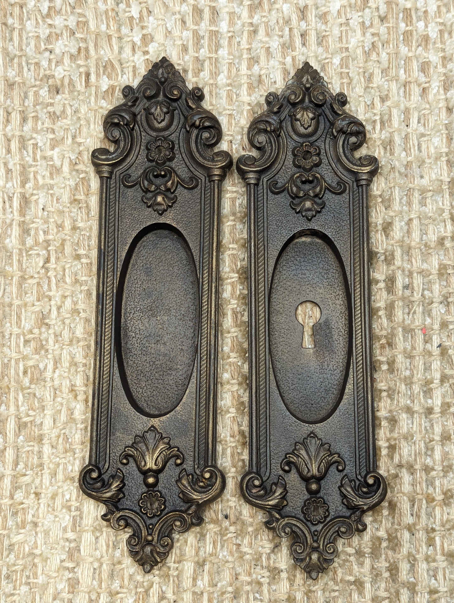 Antique Cast Iron Pocket Door Hardware Pulls