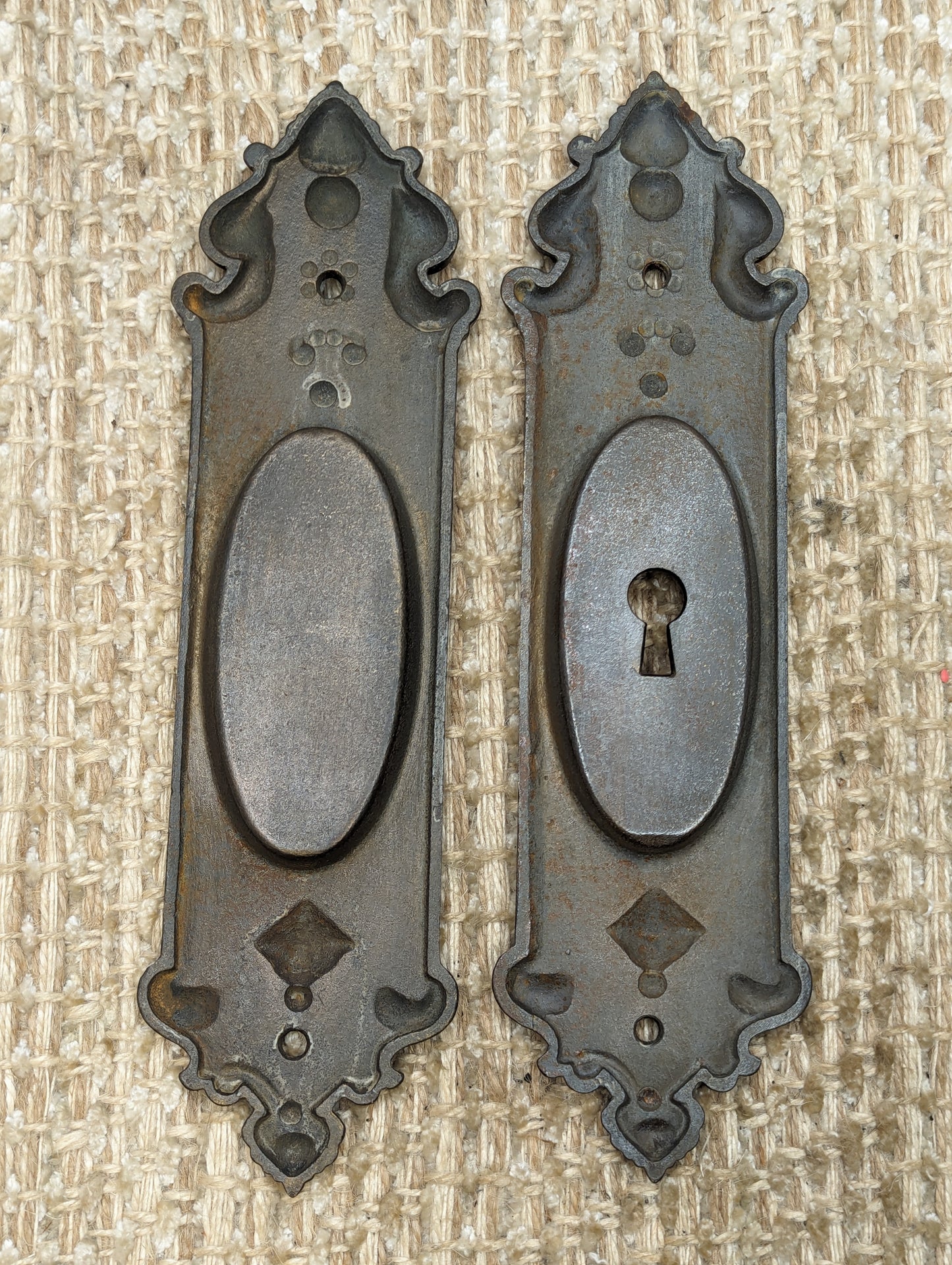 Antique Cast Iron Pocket Door Hardware Pulls