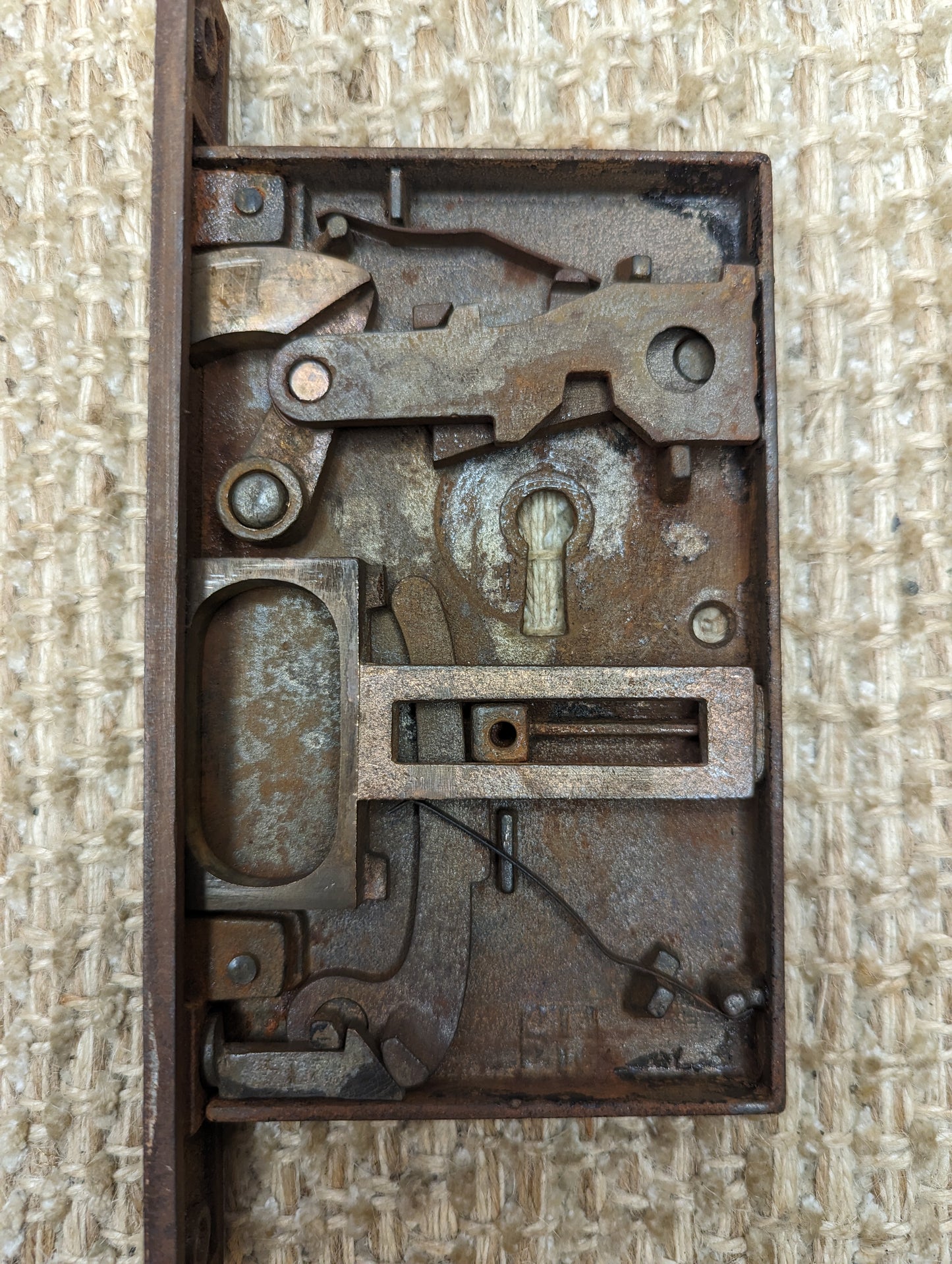 Antique Norwalk Lock Co. Pocket Door Mortise Lock Door Hardware #211/210