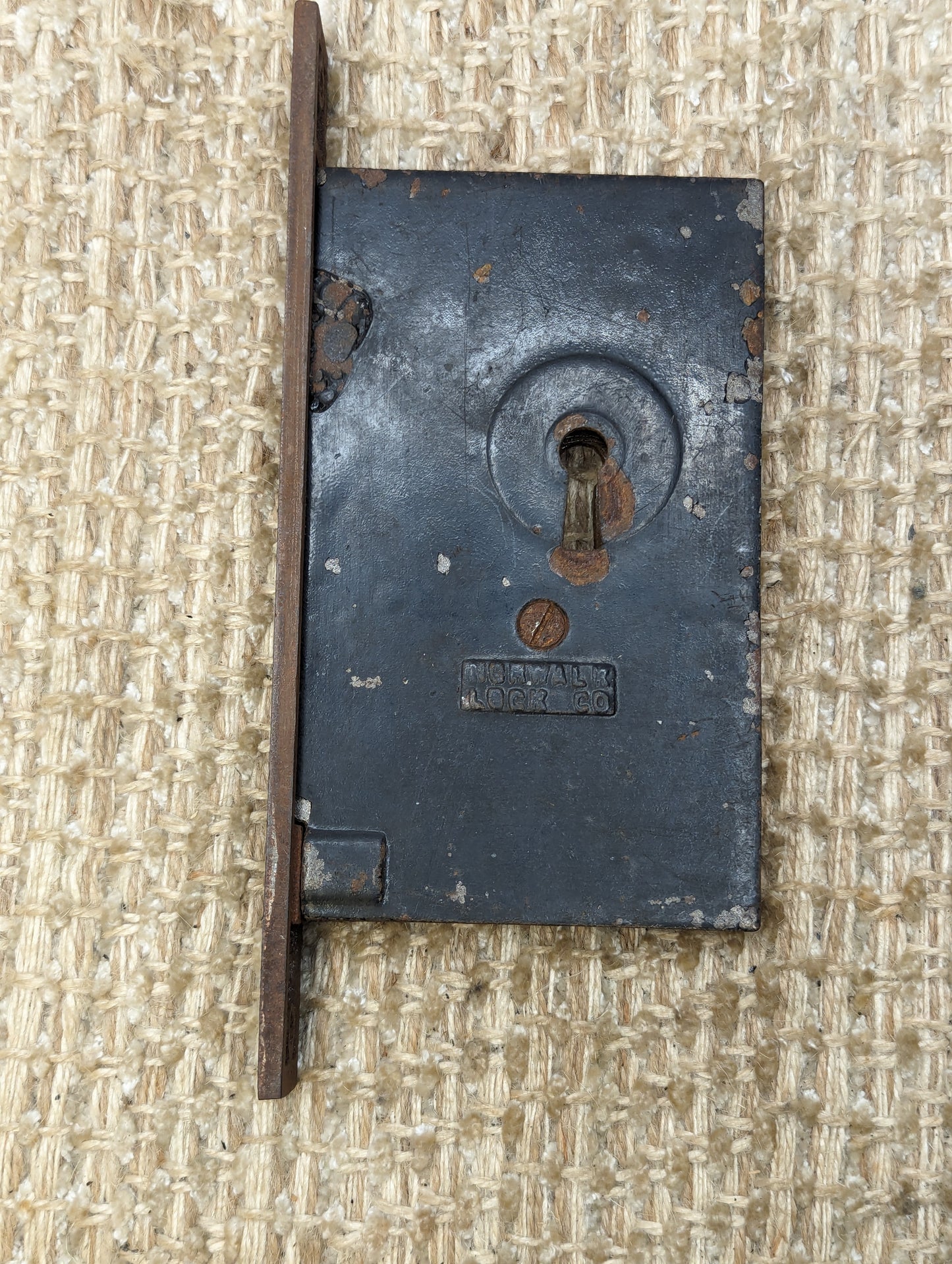 Antique Norwalk Lock Co. Pocket Door Mortise Lock Door Hardware #211/210