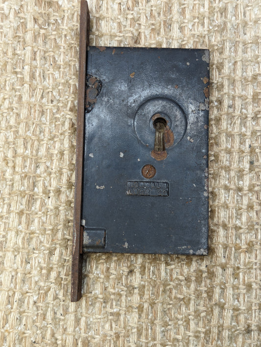 Antique Norwalk Lock Co. Pocket Door Mortise Lock Door Hardware #211/210