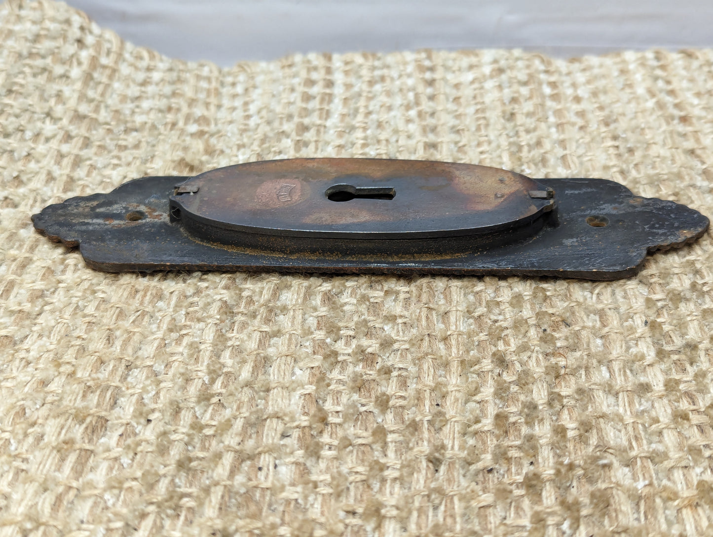 Single Antique Cast Iron Pocket Door Hardware Pull