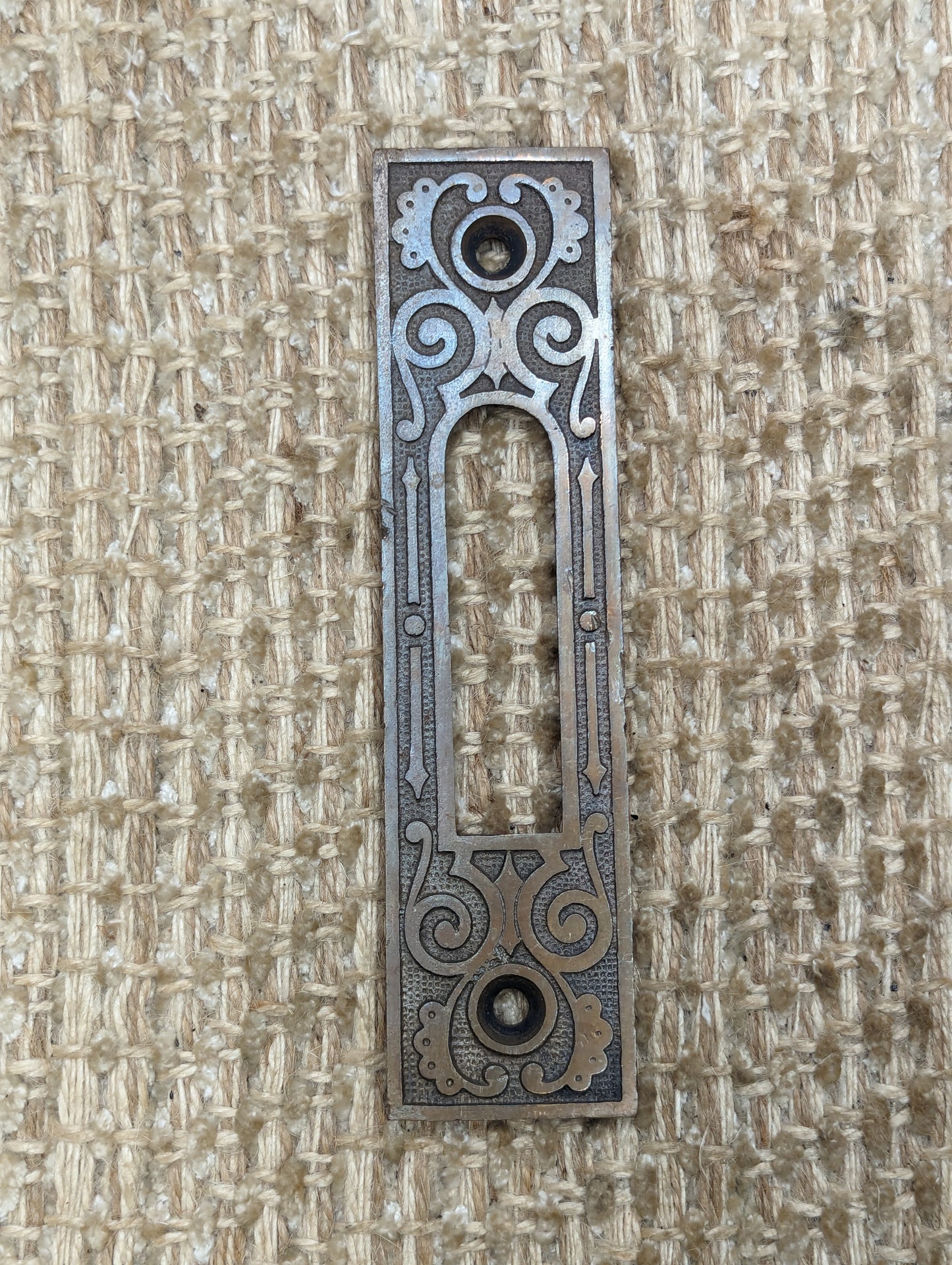 Antique Pocket Door Mortise Lock Decorative Face Plate Door Hardware