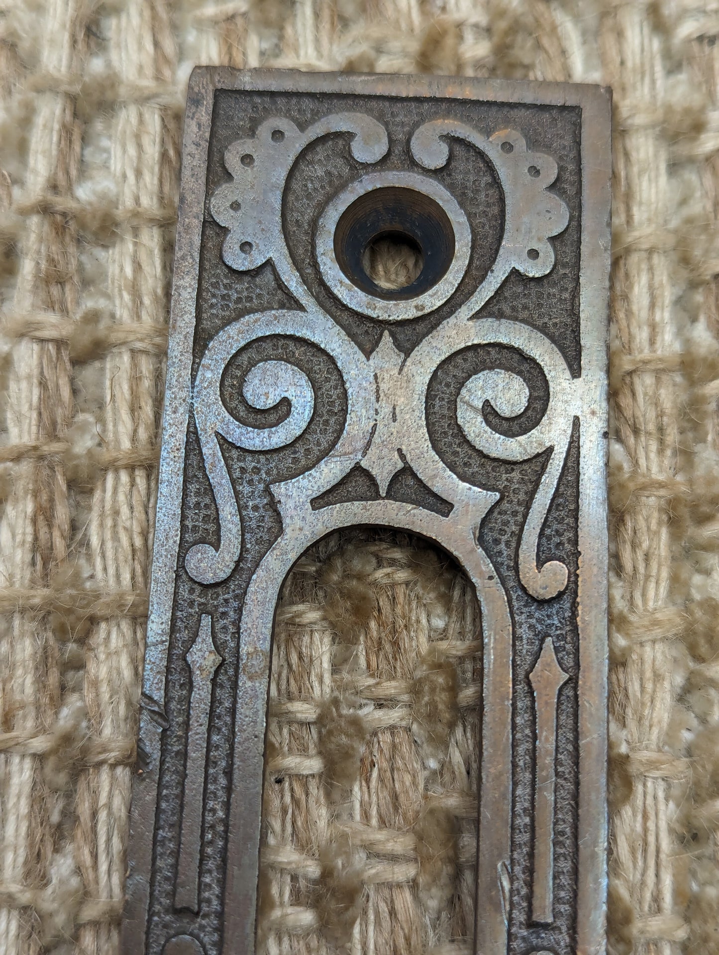 Antique Pocket Door Mortise Lock Decorative Face Plate Door Hardware