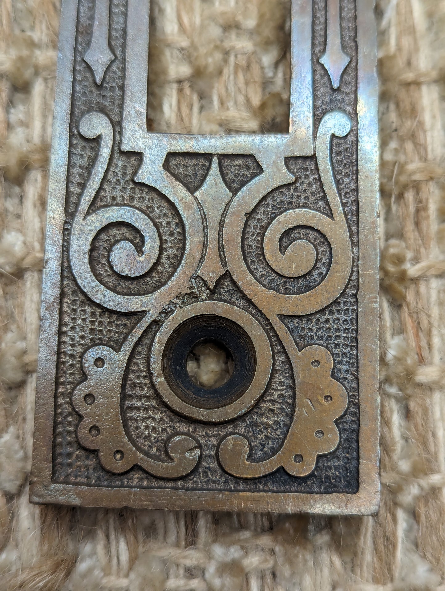 Antique Pocket Door Mortise Lock Decorative Face Plate Door Hardware